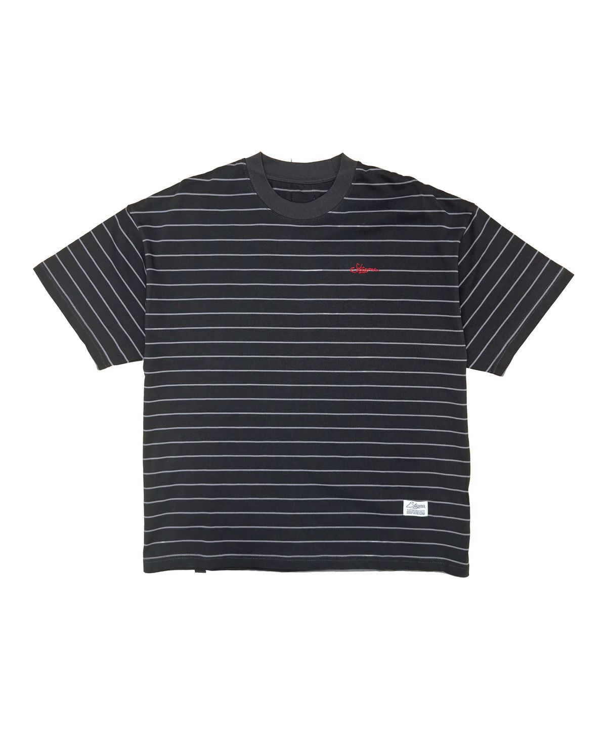스티그마(STIGMA) STRIPE SHORT SLEEVES CHARCOAL