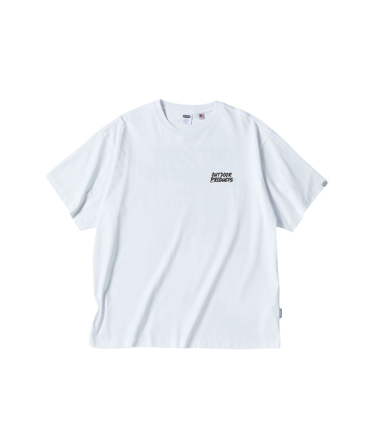 아웃도어 프로덕츠(OUTDOOR PRODUCTS) 그래피티 레터 로고 티셔츠 (화이트)