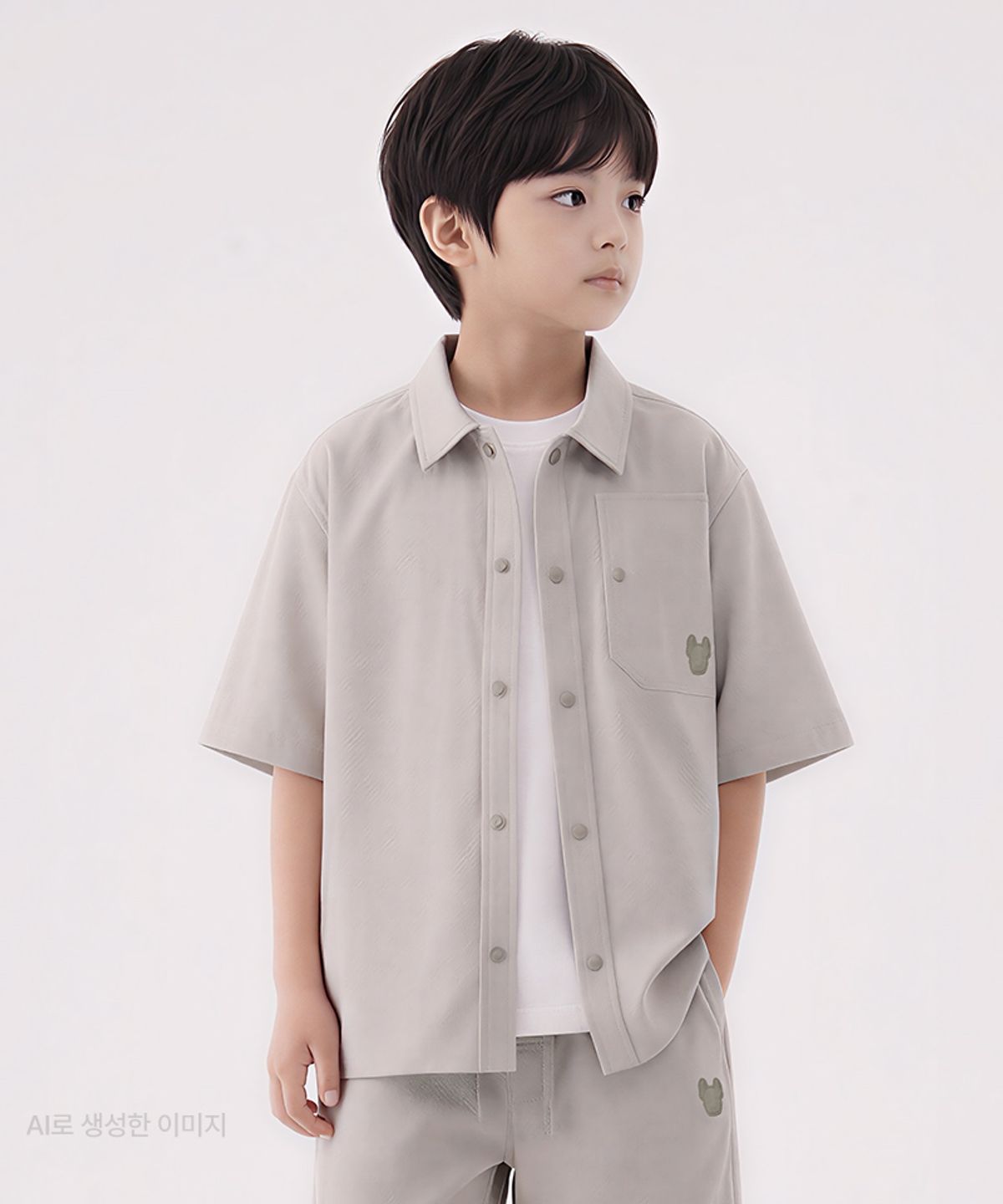 라이프워크 키즈(LIFEWORK KIDS) 키즈) 라독 심볼 시어서커 반팔 셔츠