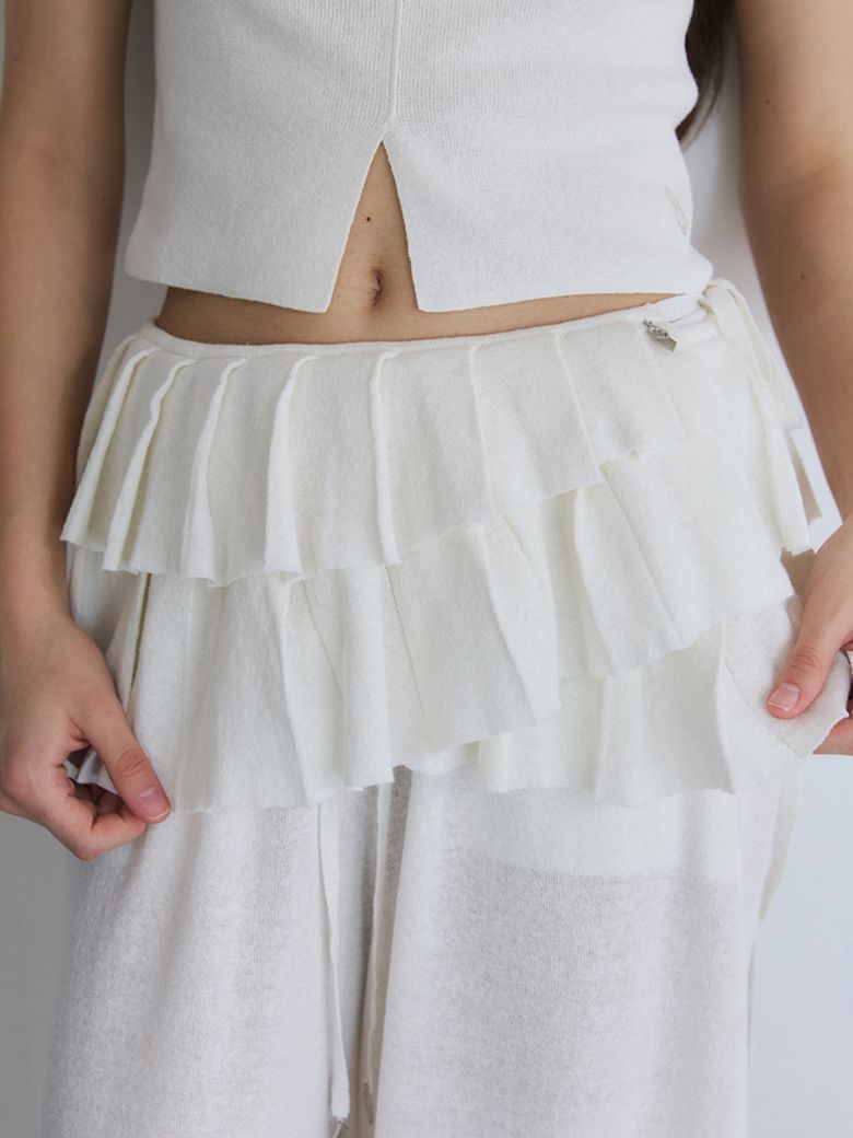 LINEN PLEATS WRAP SKIRT (4 COLORS)