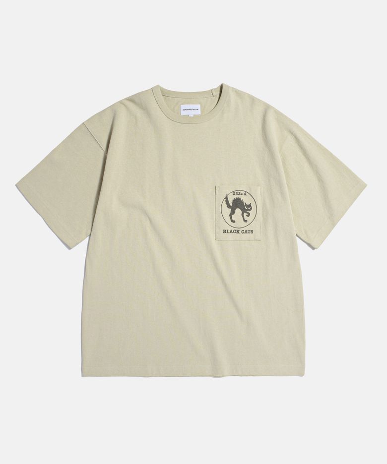 Black Cats Heavyweight Pocket Tee Sand