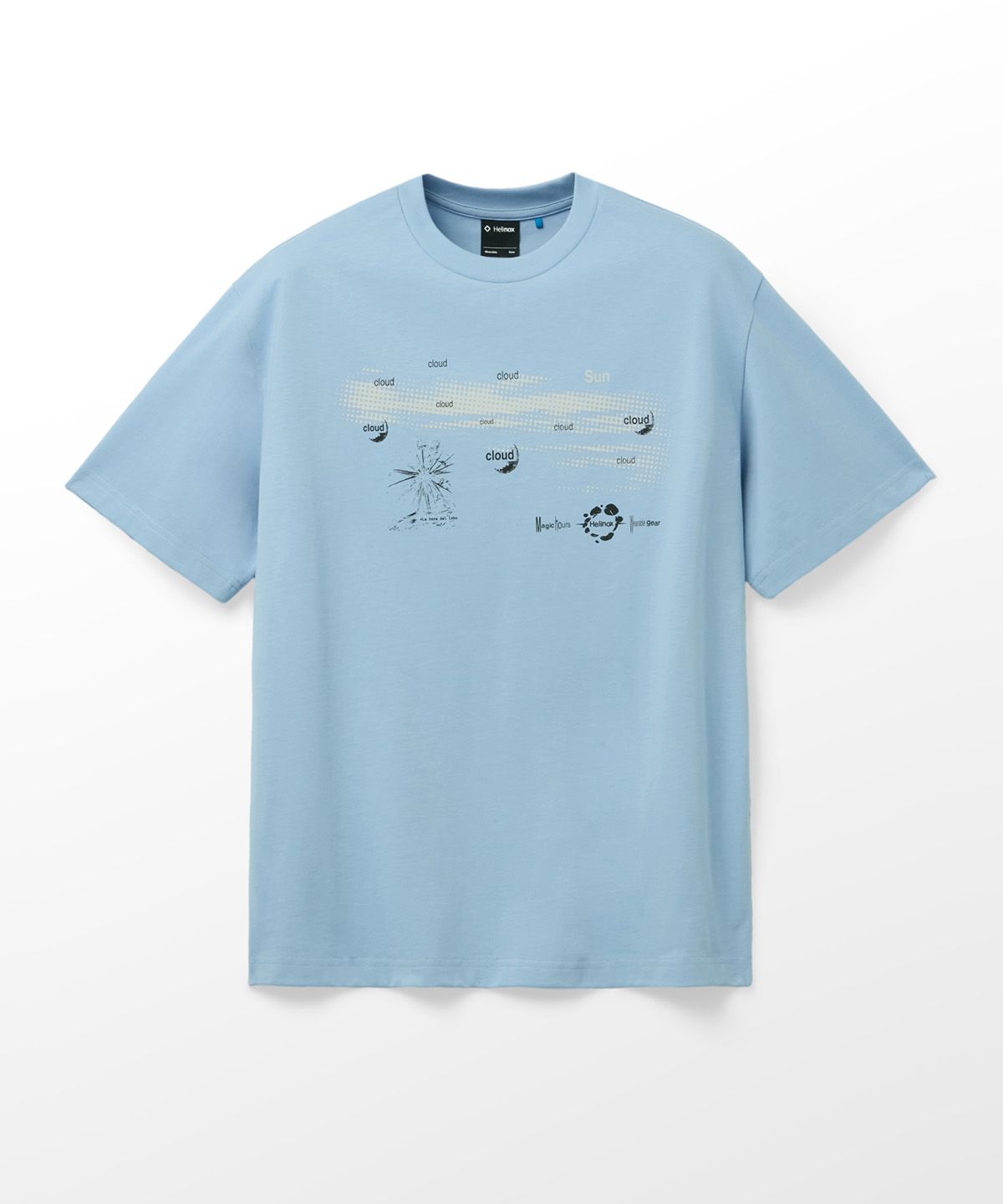 헬리녹스 웨어(HELINOX WEAR) MAGIC HOURS CLOUD & SUN 반팔티셔츠_Blue