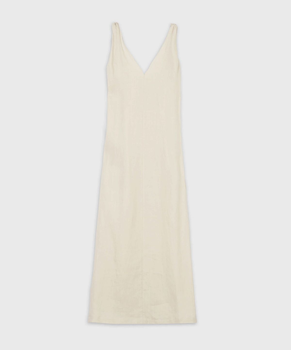 더룸(THELOOM) KNOTTED SHOULDER MAXI DRESS_LIGHT BEIGE