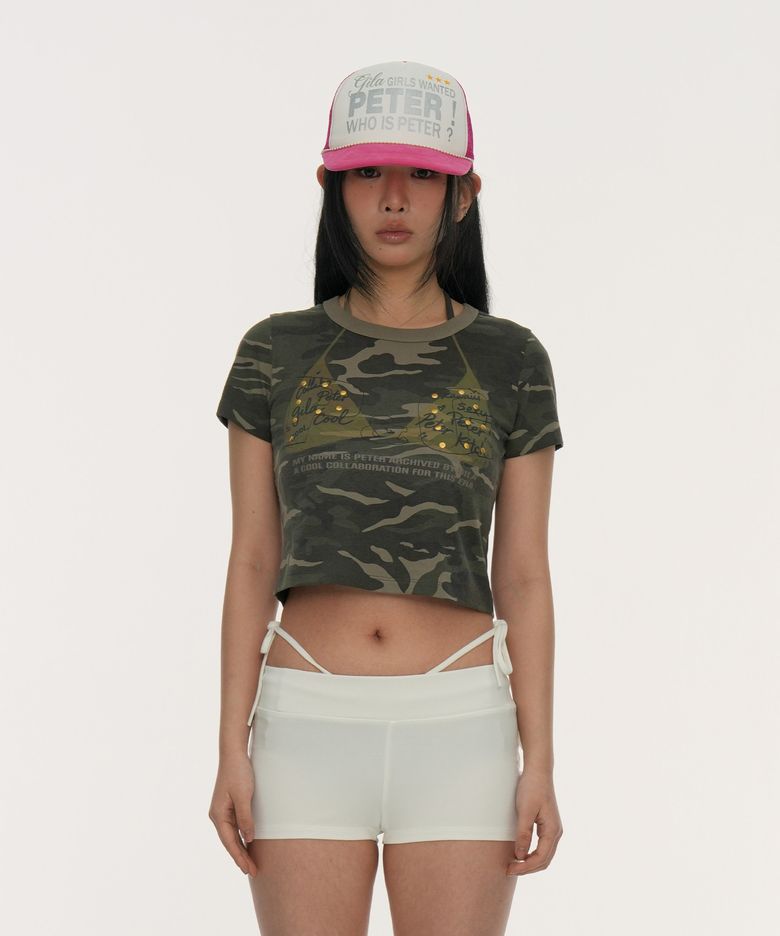 P&G HALTER STRAP CROP TOP_CAMO