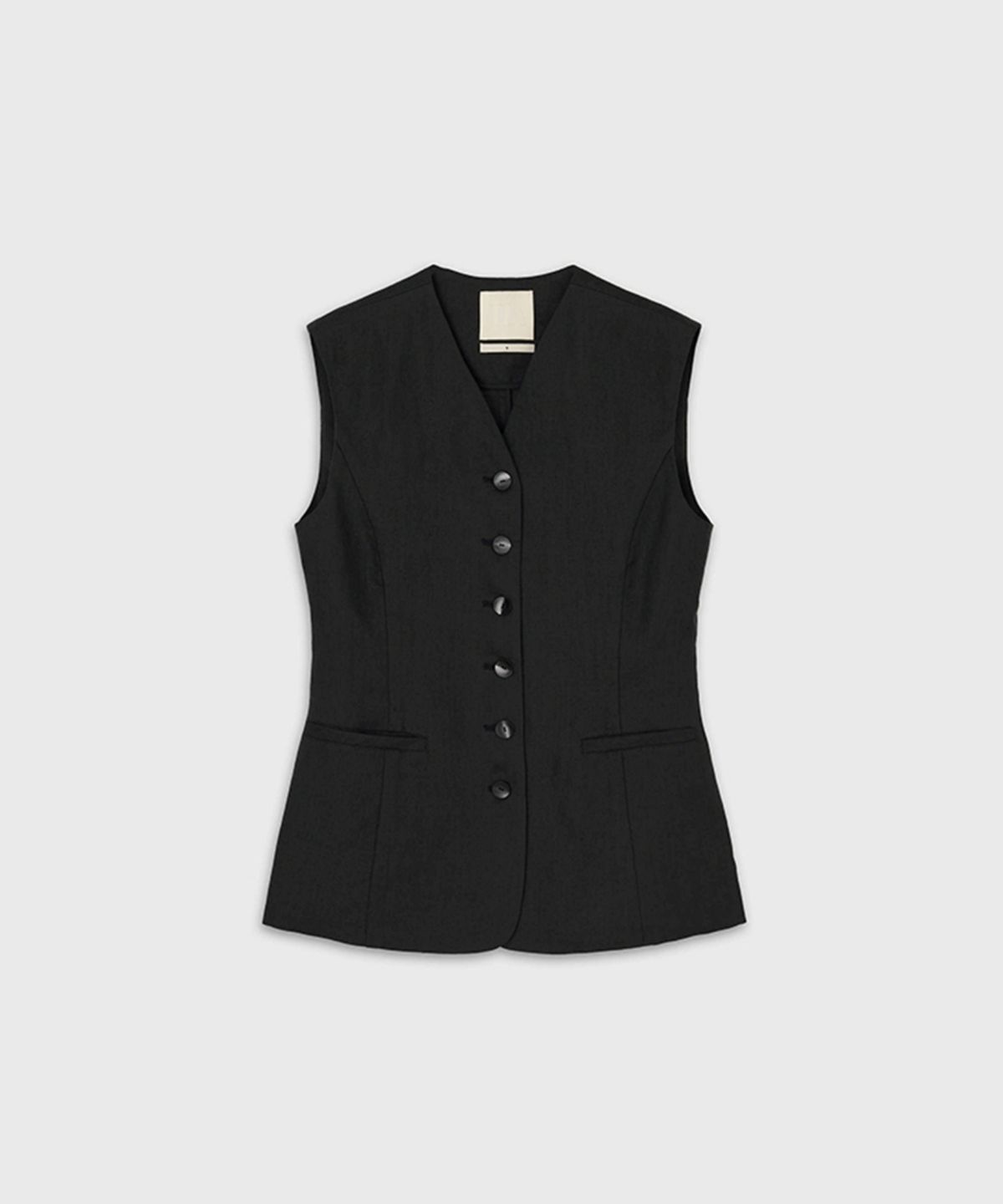 더룸(THELOOM) TAILORED VEST_BLACK