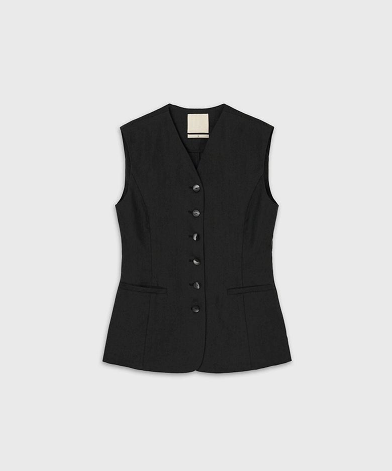 TAILORED VEST_BLACK