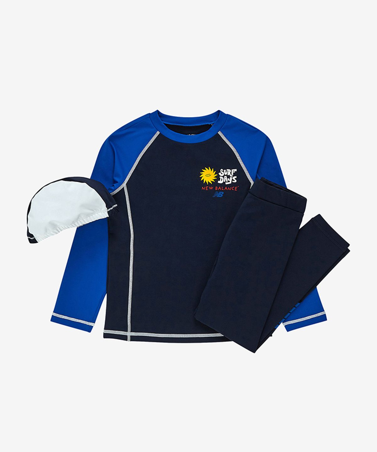 뉴발란스 키즈(NEWBALANCEKIDS) Sweet home_긴팔 래쉬가드 레깅스 셋업 아동 수영복 NK9RG3551U59