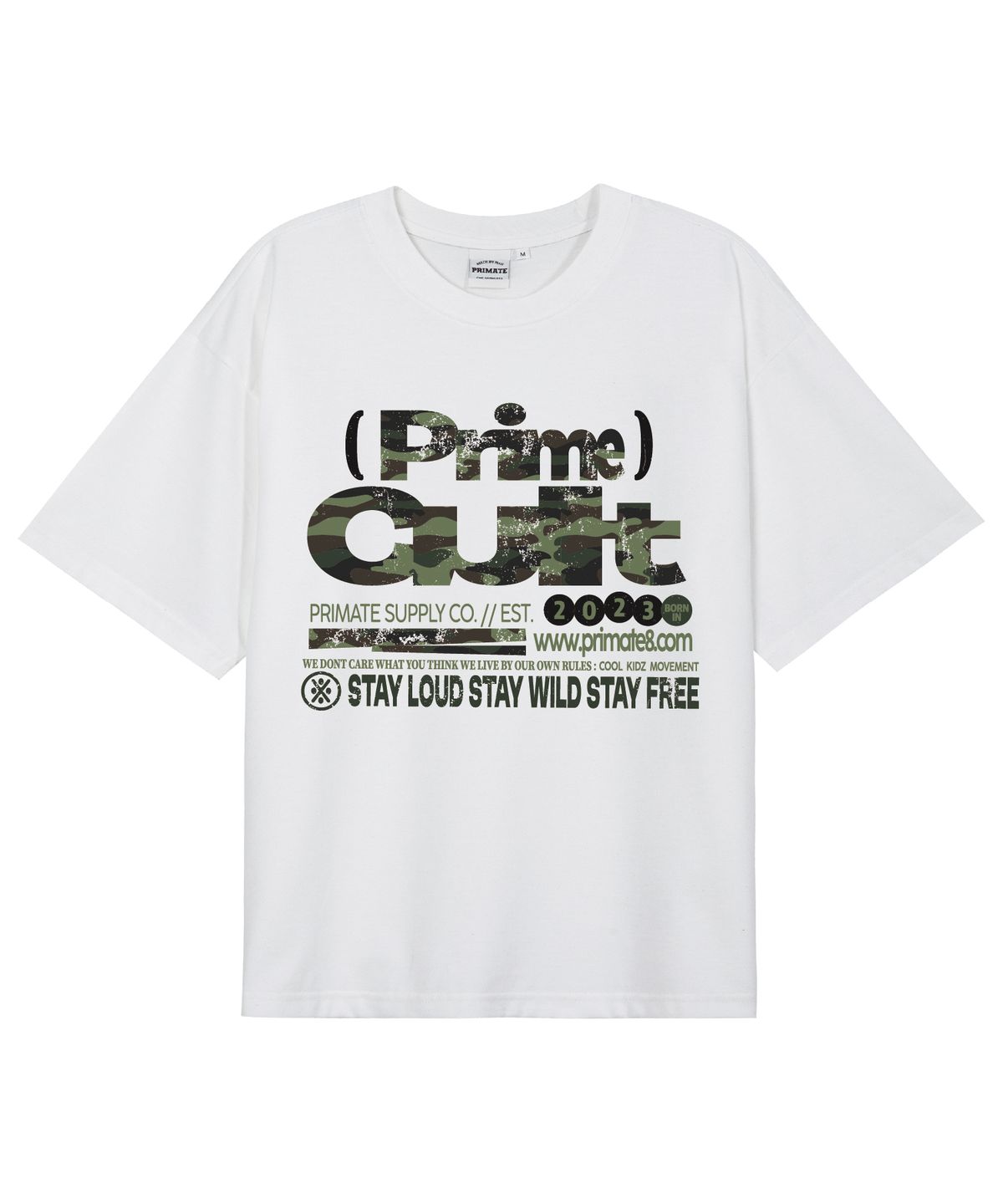 프라임에이트(PRIMATE) CLOUT 오버핏 반팔티셔츠 3 COLORS