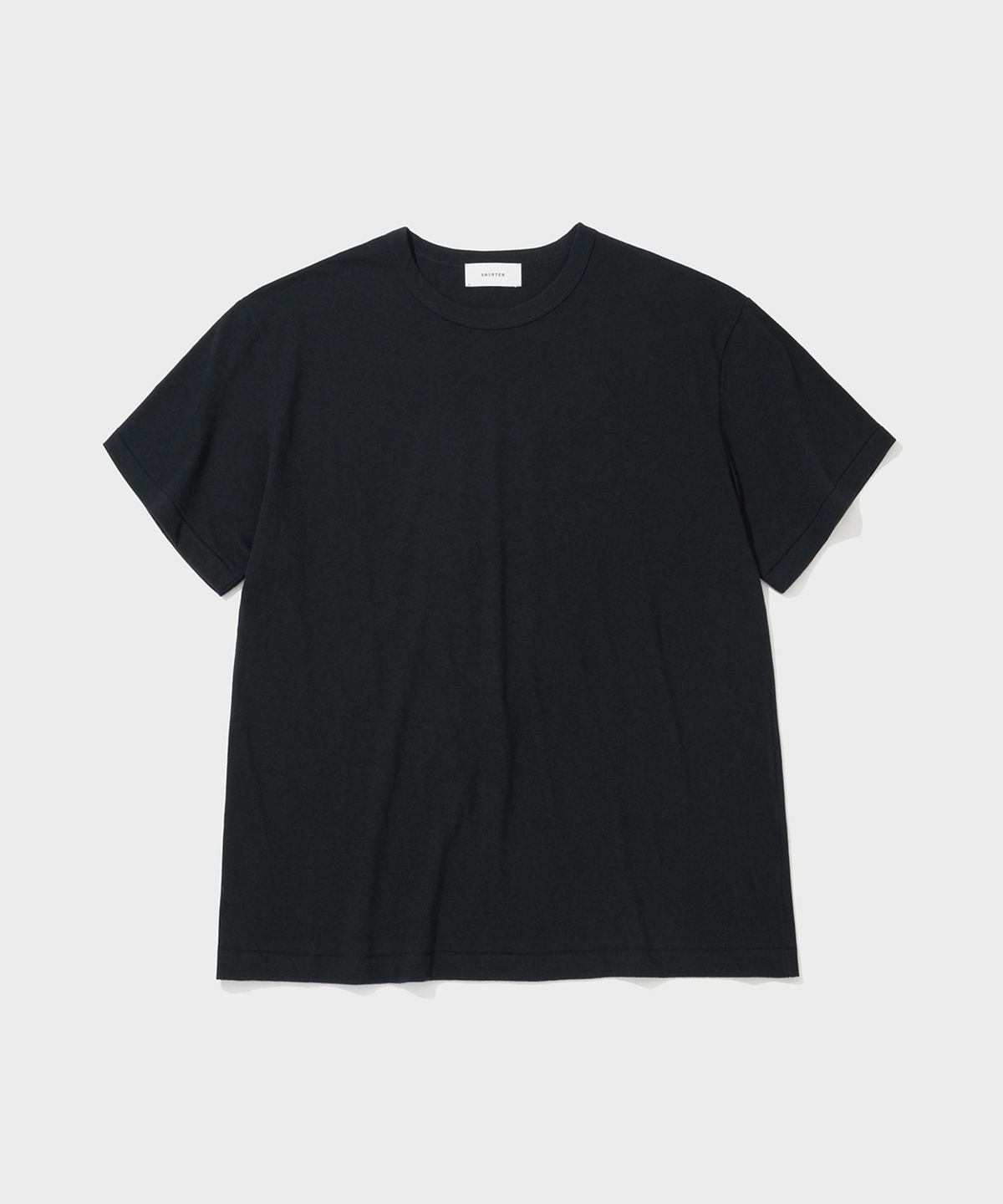 셔터(SHIRTER) WOOL BLENDED COTTON T-SHIRT (BLACK)