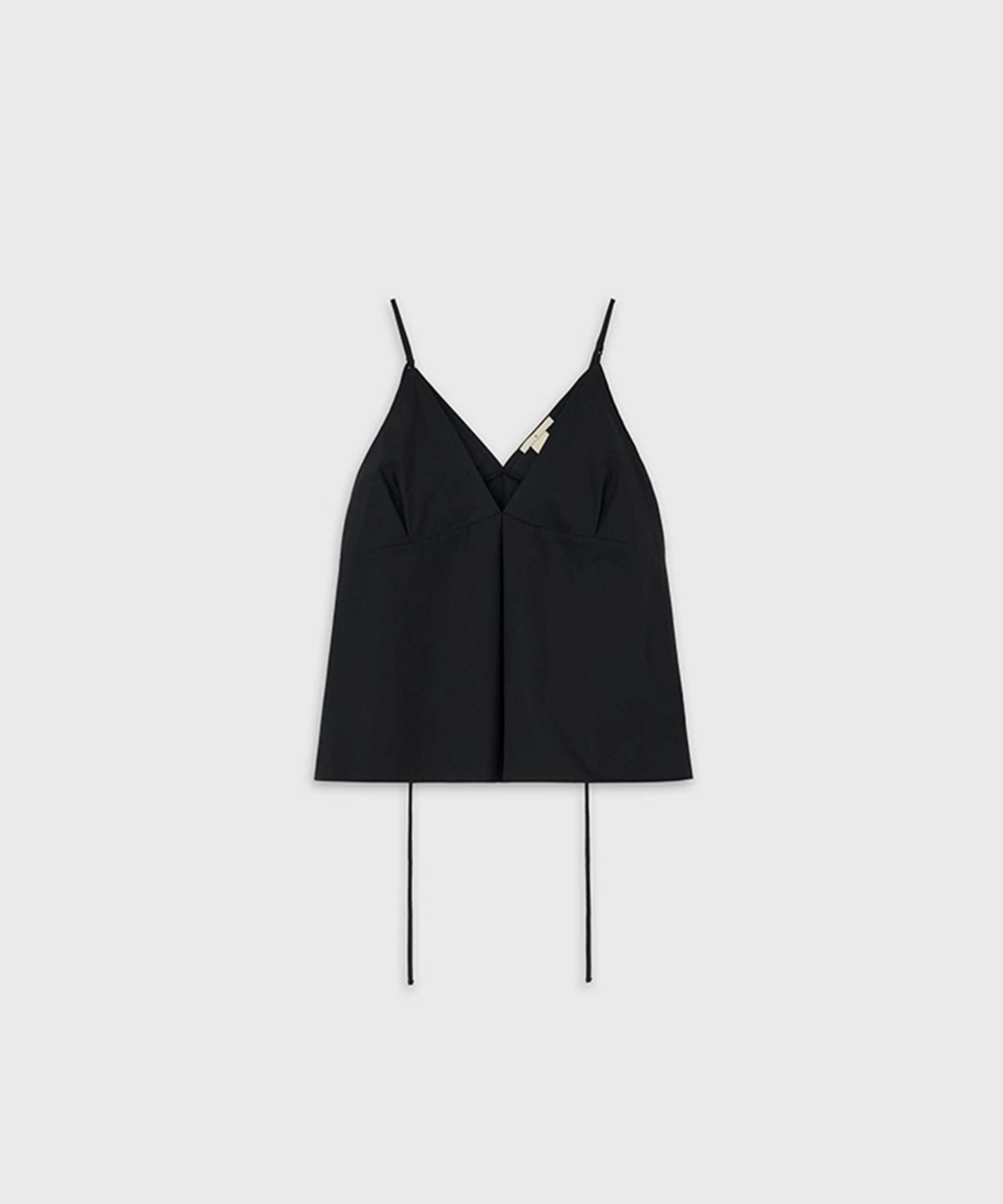 더룸(THELOOM) COTTON PLEATED CAMISOLE_BLACK