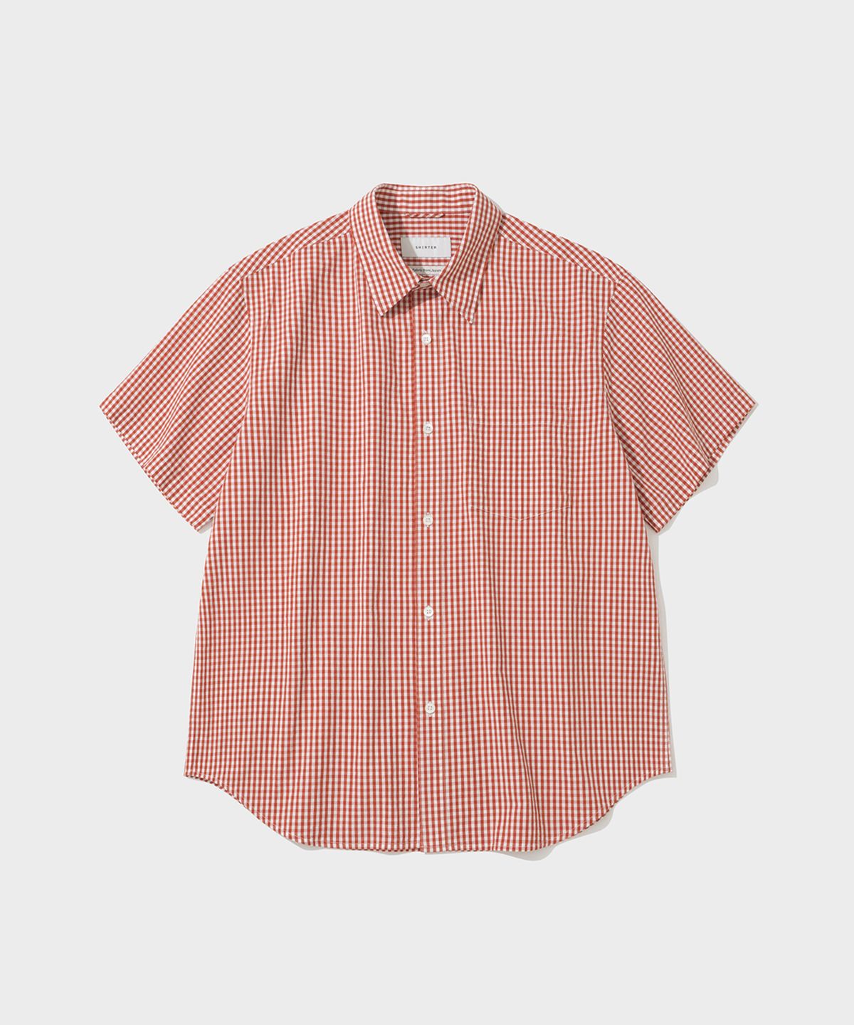 셔터(SHIRTER) ICE COTTON GINGHAM CHECK SHIRT (RED)