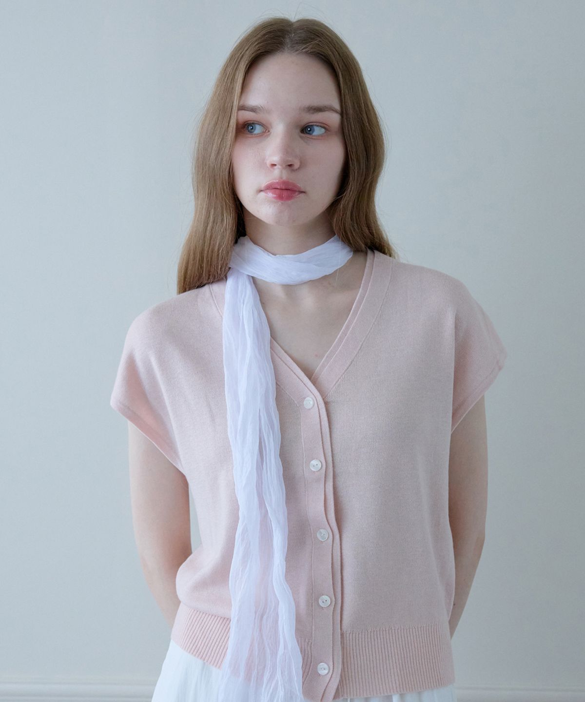 힐리오트(HEALIOTE) WRINKLE WAVE SCARF_WHITE