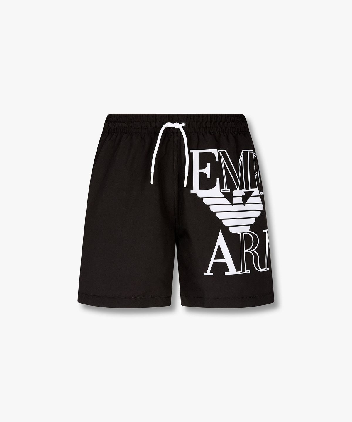 엠포리오 아르마니 언더웨어(EMPORIO ARMANI UNDERWEAR) 남성 빅 로고 프린트 스윔 쇼츠_블랙 0816121161