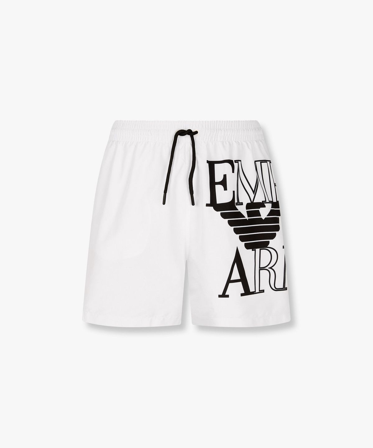 엠포리오 아르마니 언더웨어(EMPORIO ARMANI UNDERWEAR) 남성 빅 로고 프린트 스윔 쇼츠_화이트 0816121158