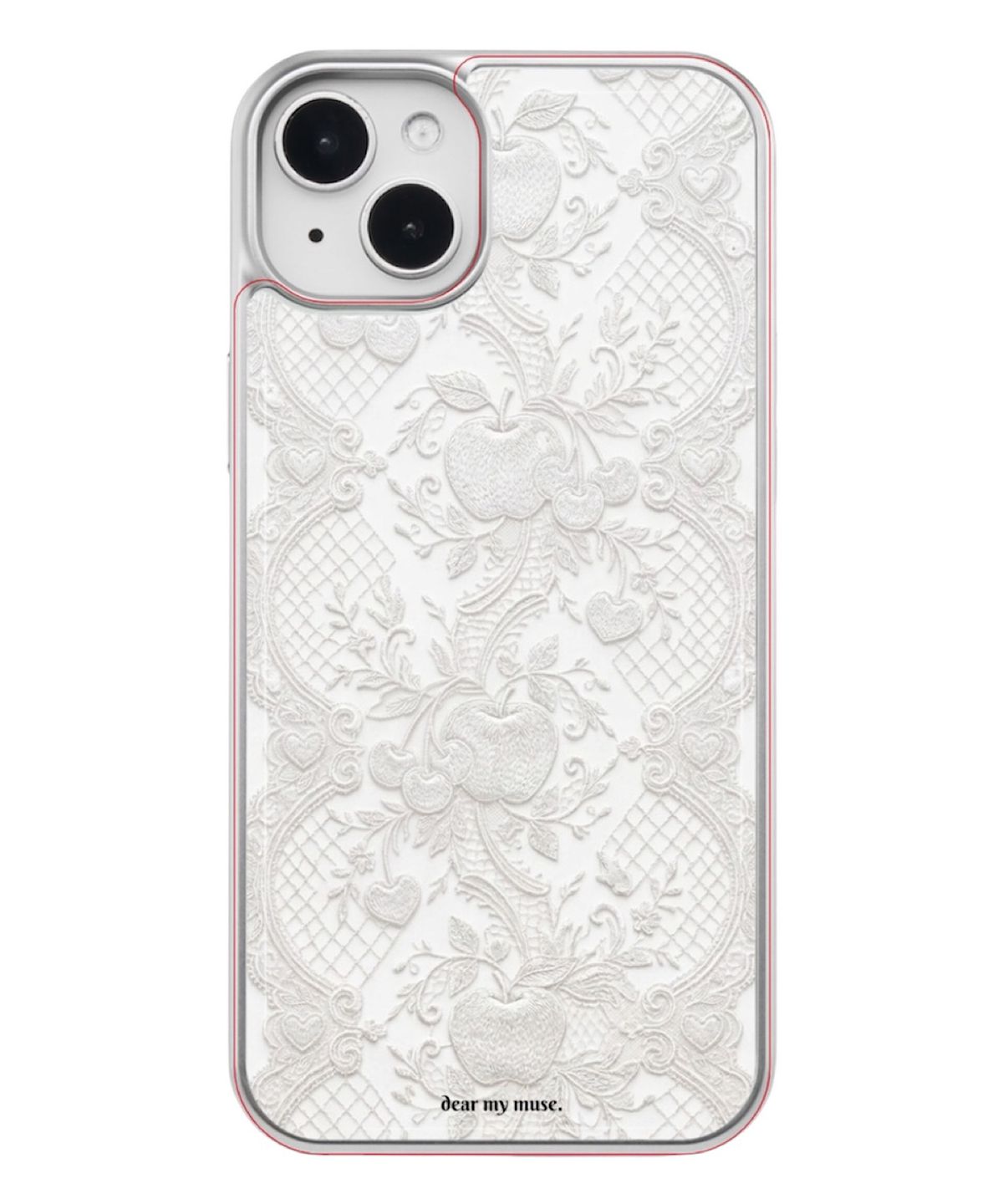 디어마이뮤즈(DEARMYMUSE) (epoxy) +맥세이프 lace case (4color) silver 에폭시 아이폰 갤럭시 케이스