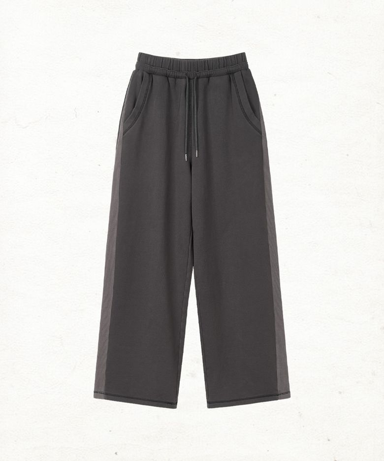 DD waffle track sweat pants (CHARCOAL)
