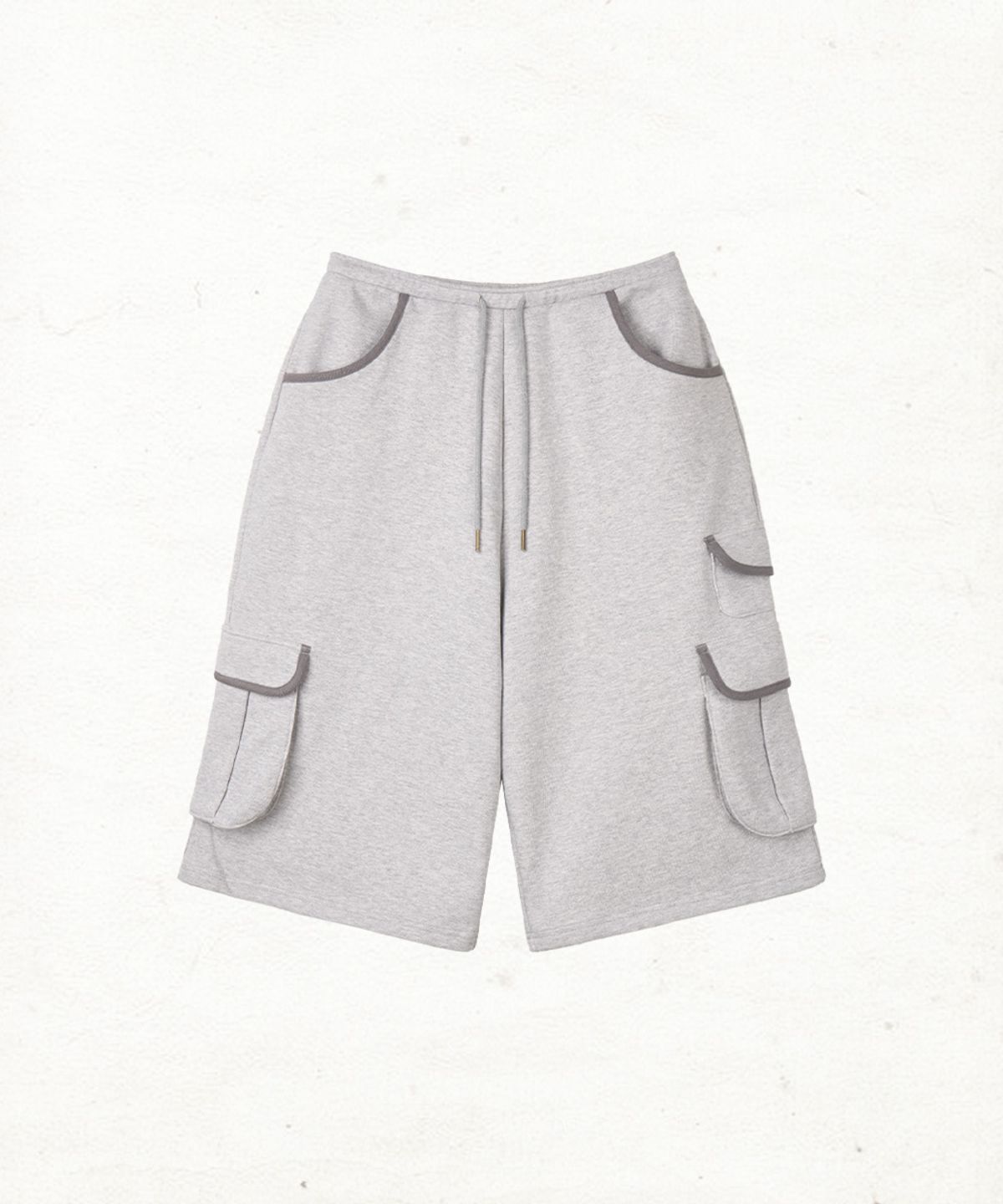 단델(DANDEL) DD binding cargo bermuda pants (GREY)