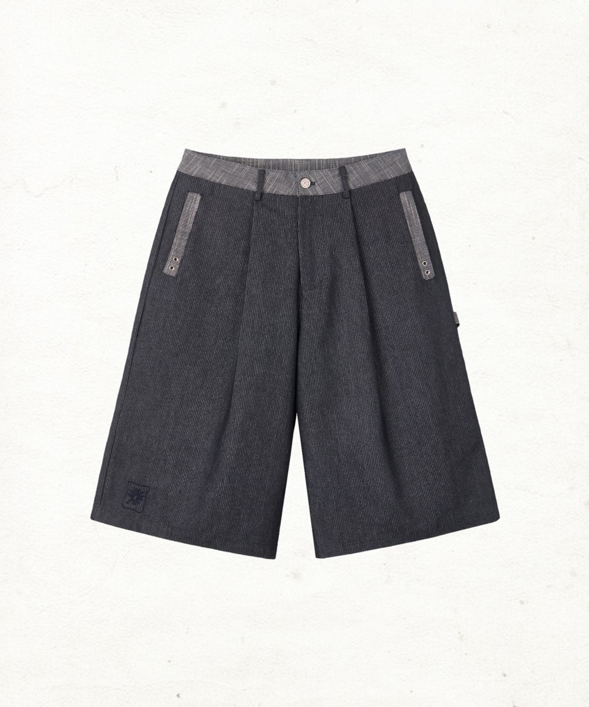단델(DANDEL) DD stripe denim bermuda pants (INDIGO)