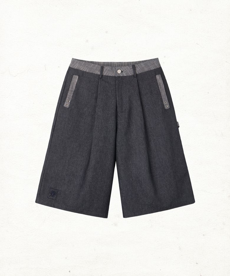 DD stripe denim bermuda pants (INDIGO)