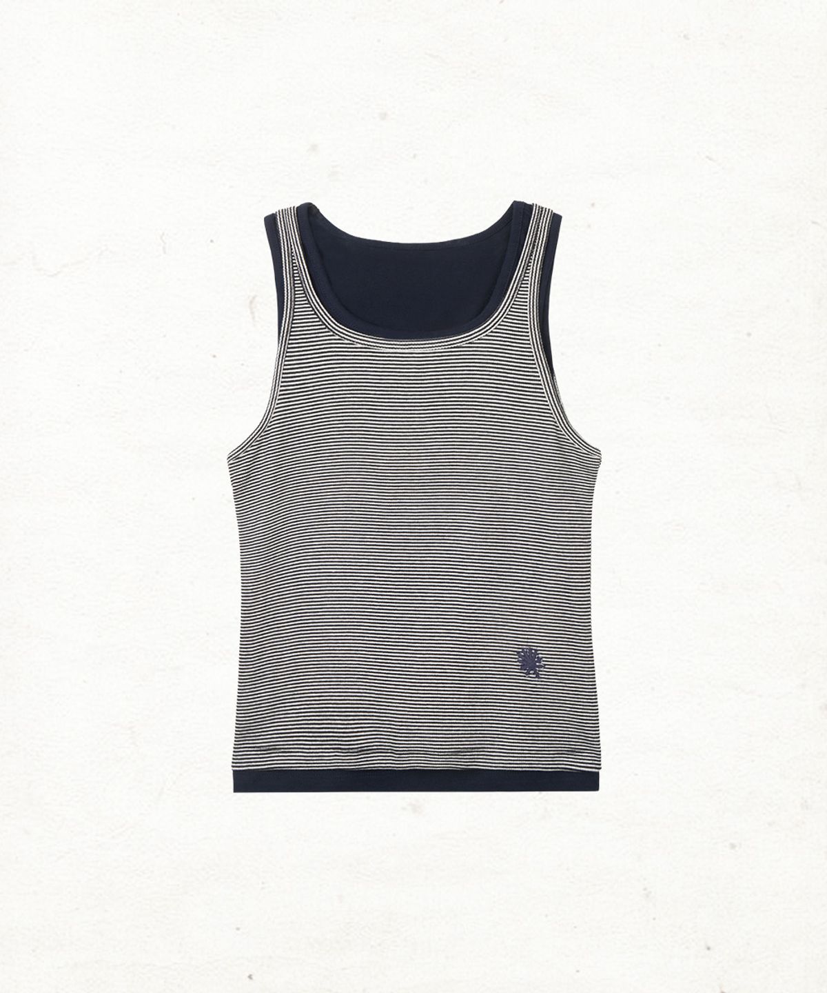 단델(DANDEL) DD layered rib sleeveless (ST NAVY)
