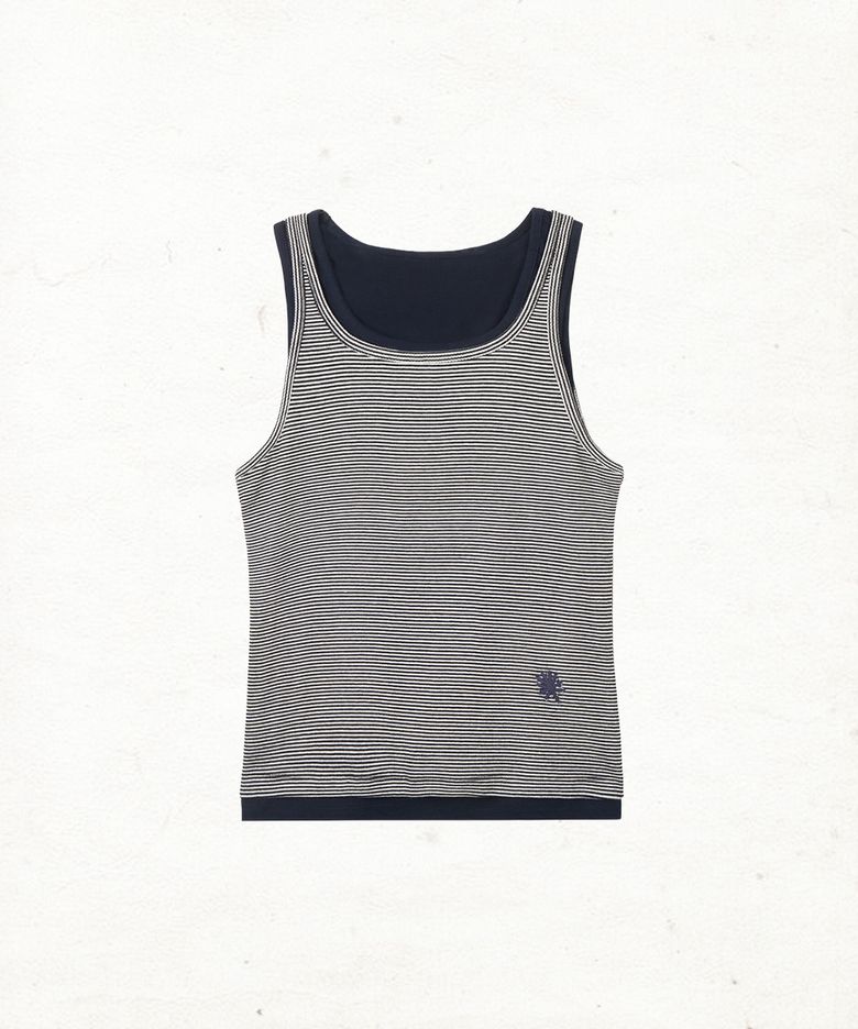 DD layered rib sleeveless (ST NAVY)