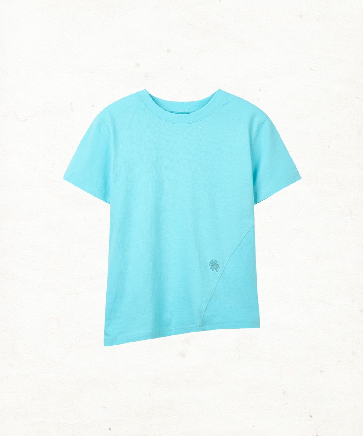 단델(DANDEL) DD asym side rib tee (MINT BLUE)