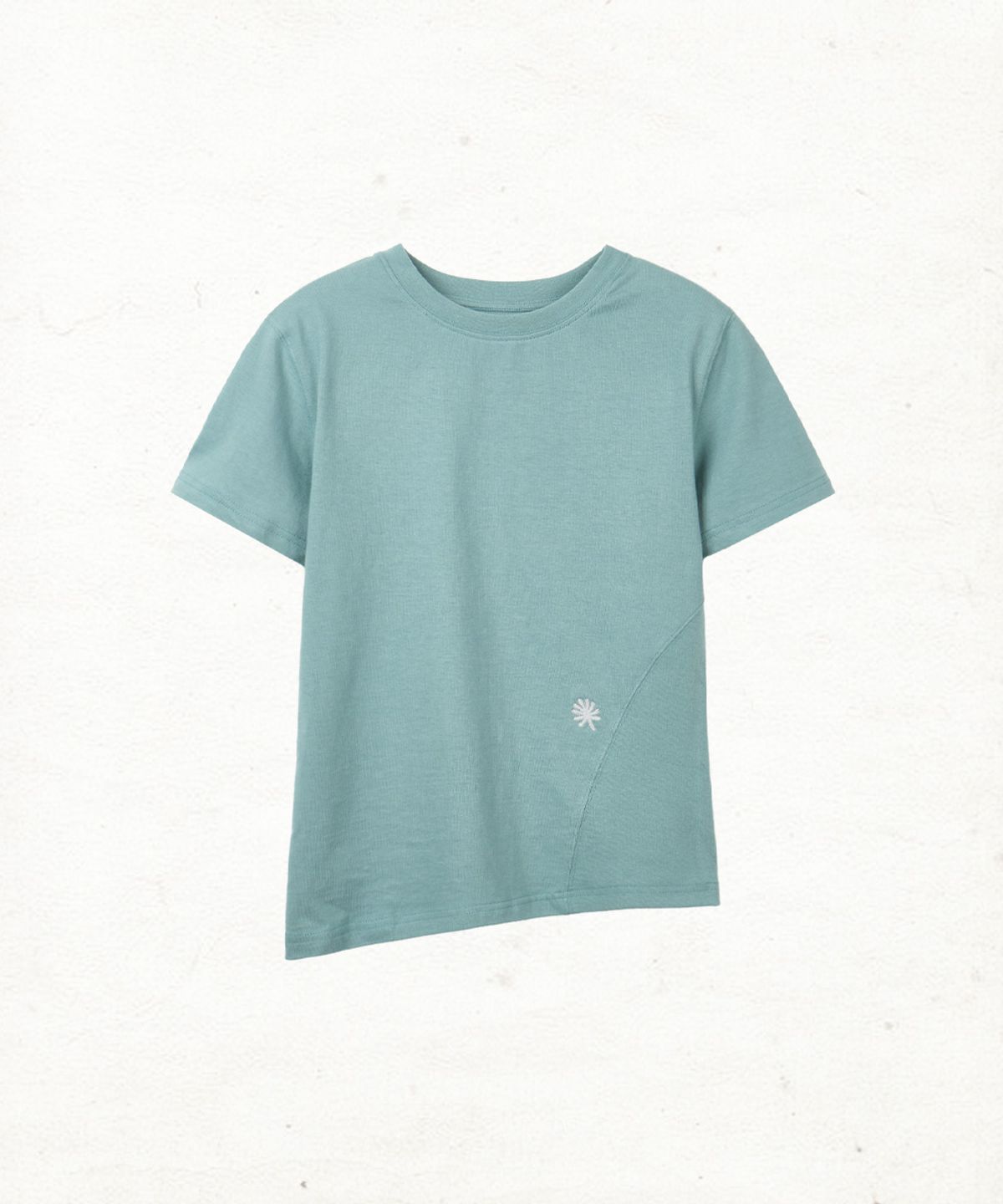 단델(DANDEL) DD asym side rib tee (DUSTY MINT)