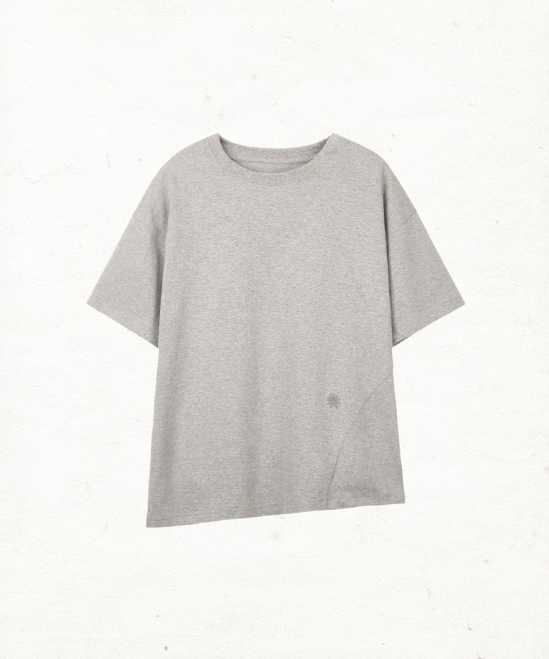 DD asym side rib tee (GREY)