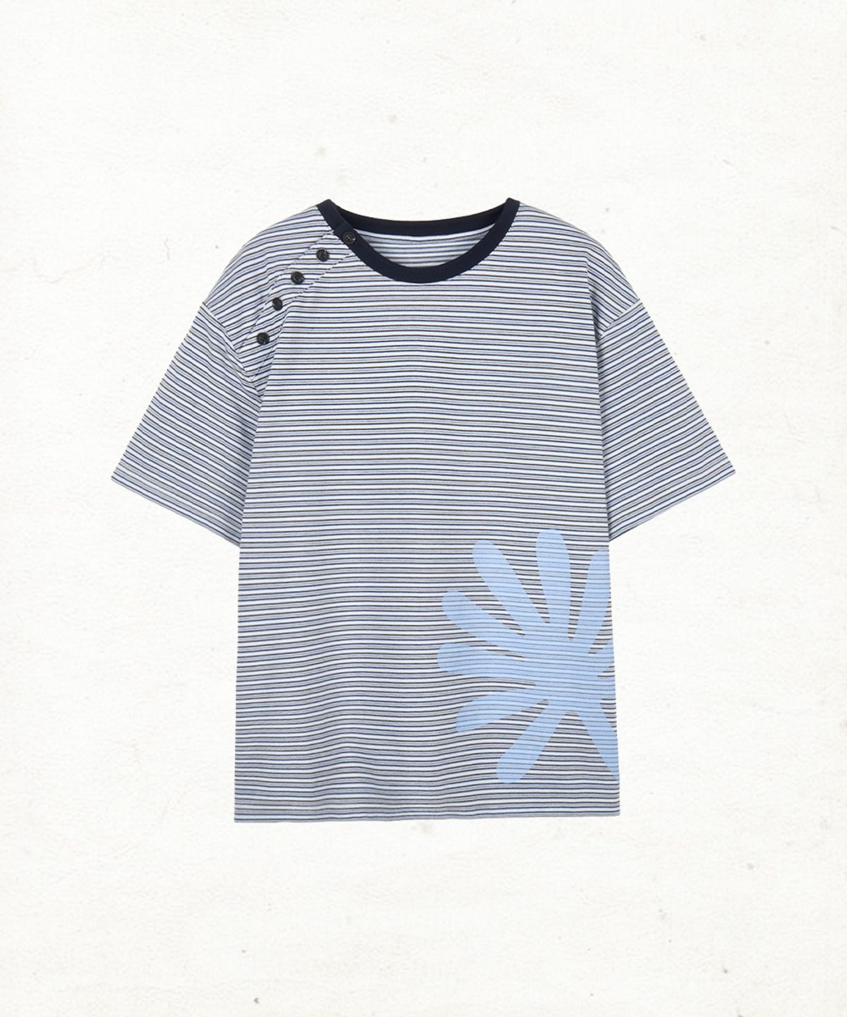 단델(DANDEL) DD shoulder button symbol tee (ST NAVY)