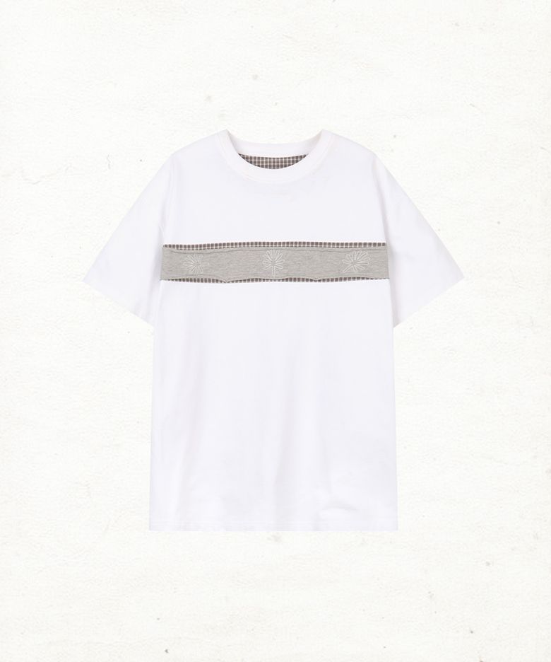 DD check inset symbol tee (WHITE)