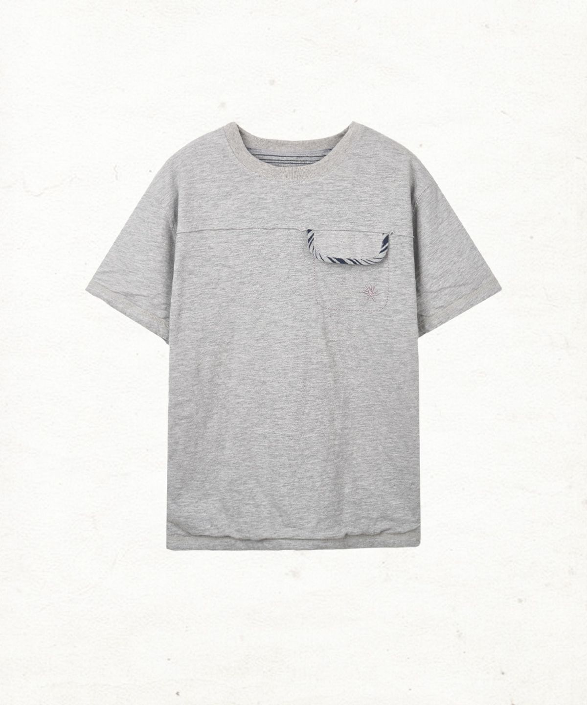 단델(DANDEL) DD reversible stripe pocket tee (GREY)
