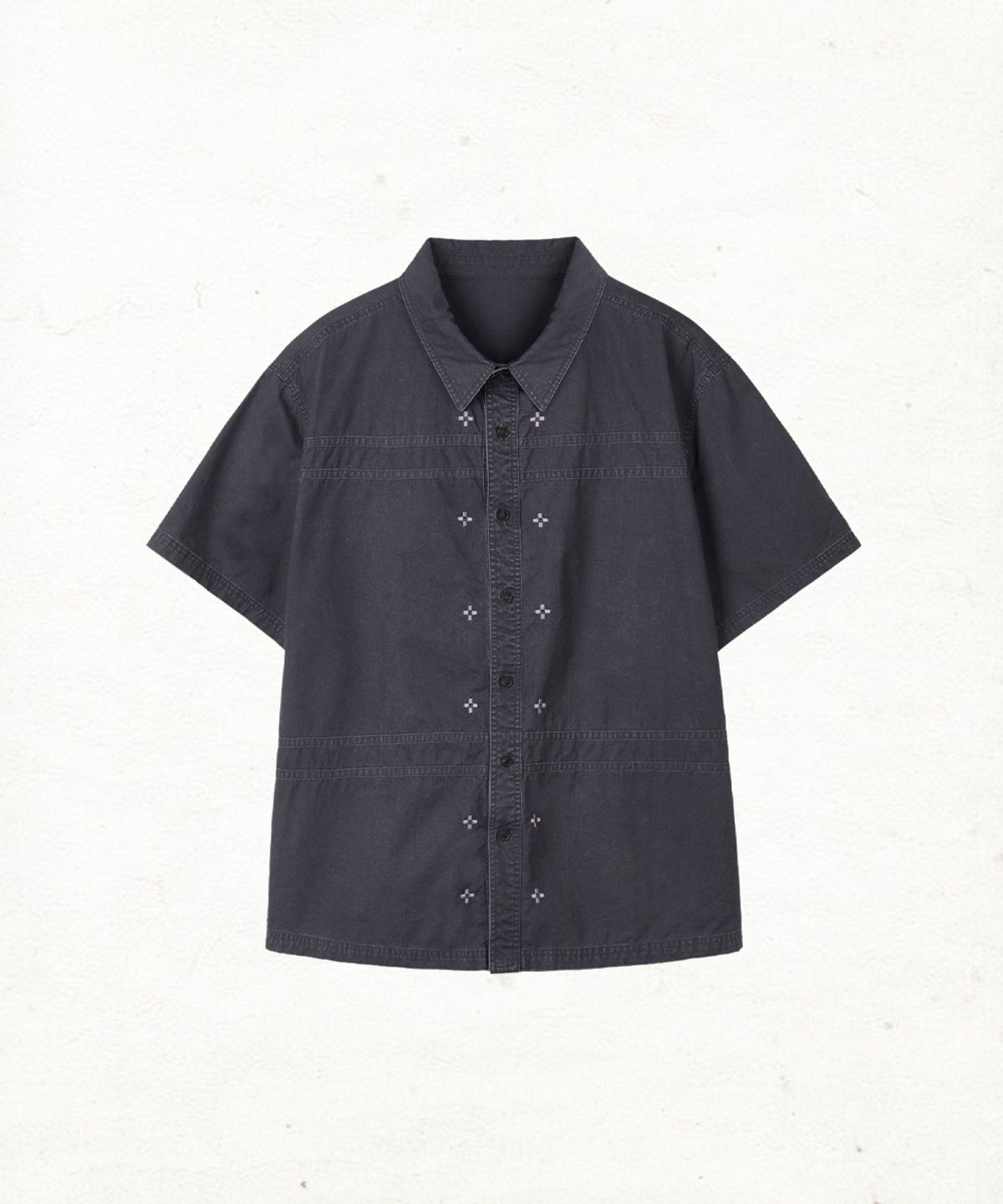 단델(DANDEL) DD pixel glyph taped shirt (CHARCOAL)
