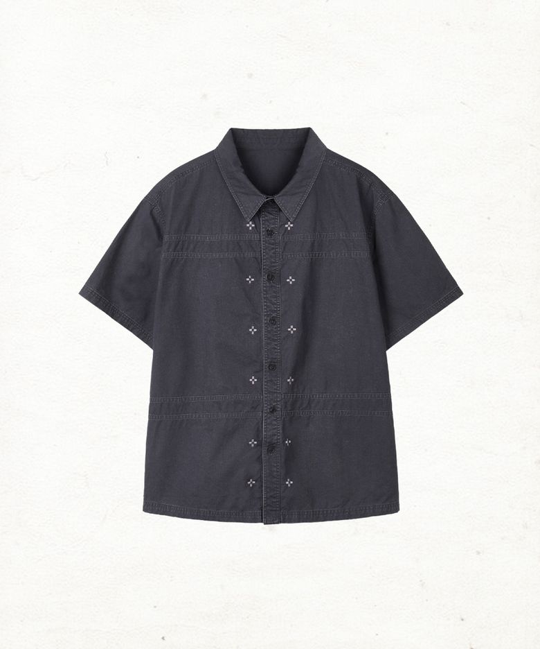 DD pixel glyph taped shirt (CHARCOAL)