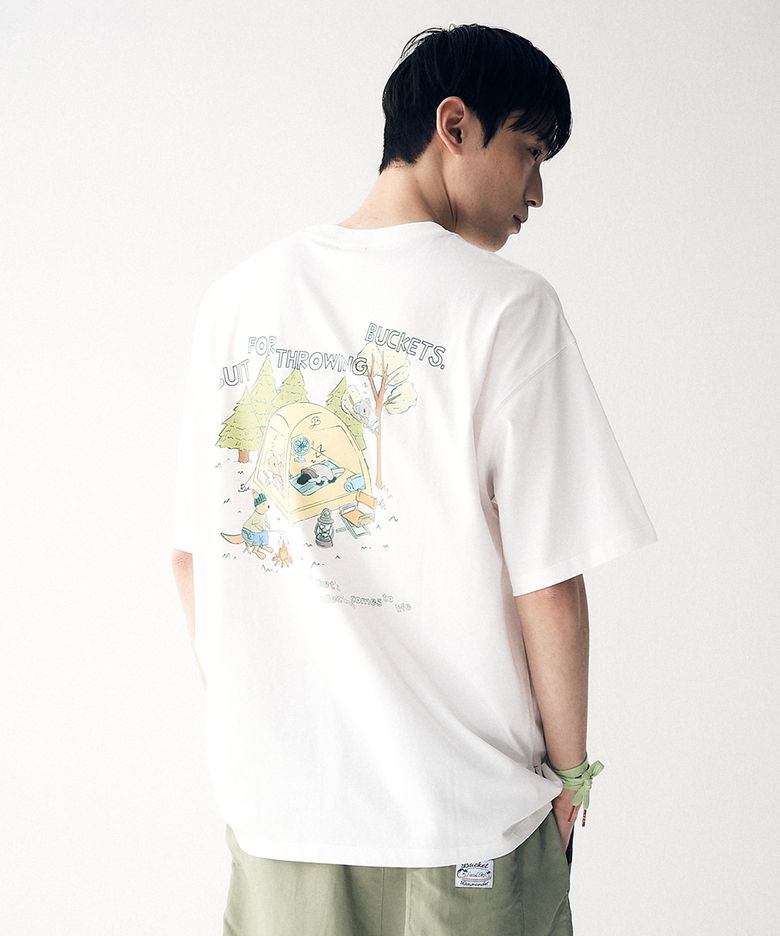 BCKT FAMILY CAMPING T-SHIRT [WHITE]