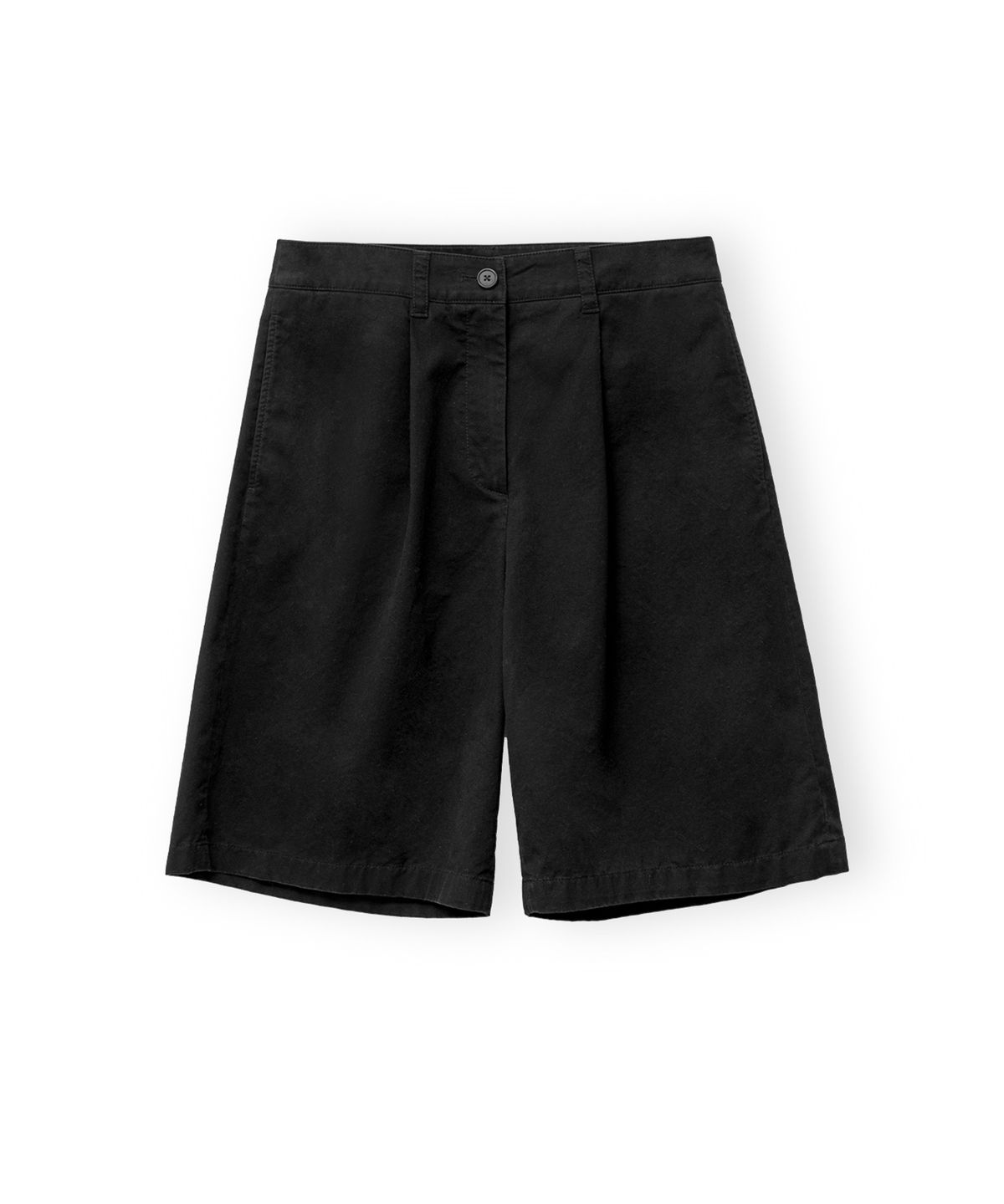 브라운야드(BROWNYARD) W 워시드 하프 팬츠, 블랙