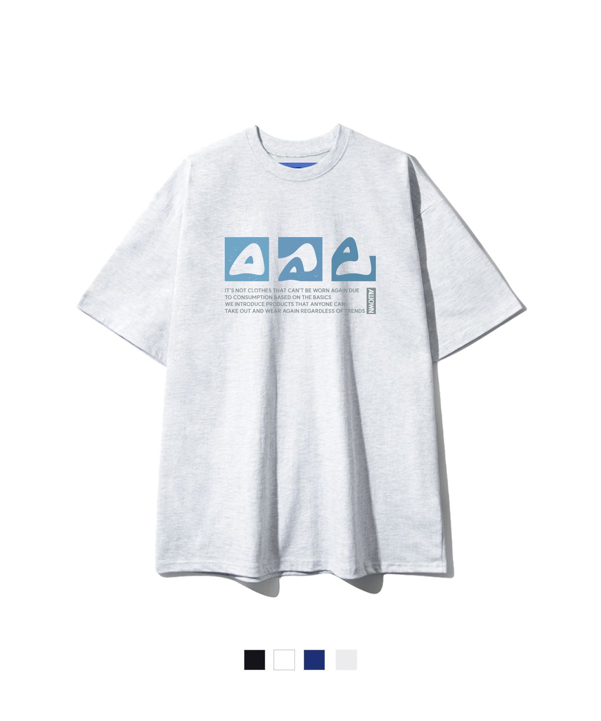 올라온(ALLIOWN) A/L DOODLE 오버핏 반팔 티셔츠 (GOS2-6AL031)