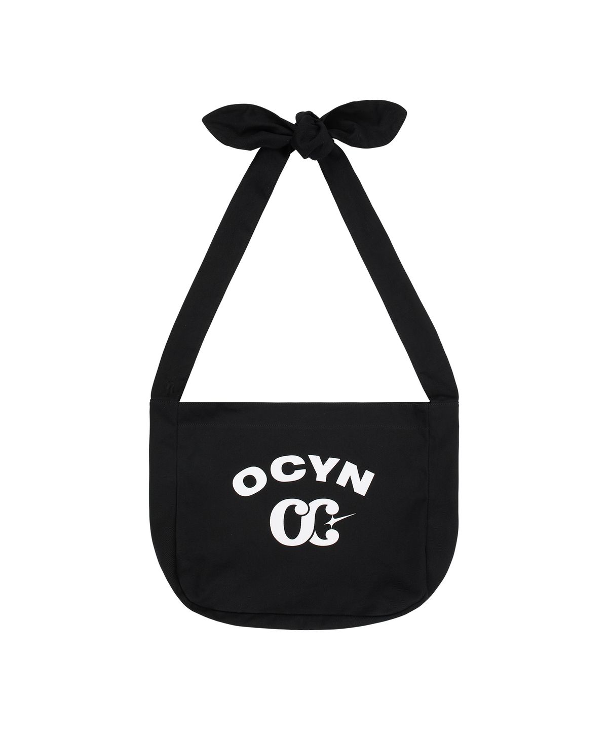 오브콜스와이낫(OFCOURSEWHYNOT) RIBBON TIED SHOULDER BAG BLACK