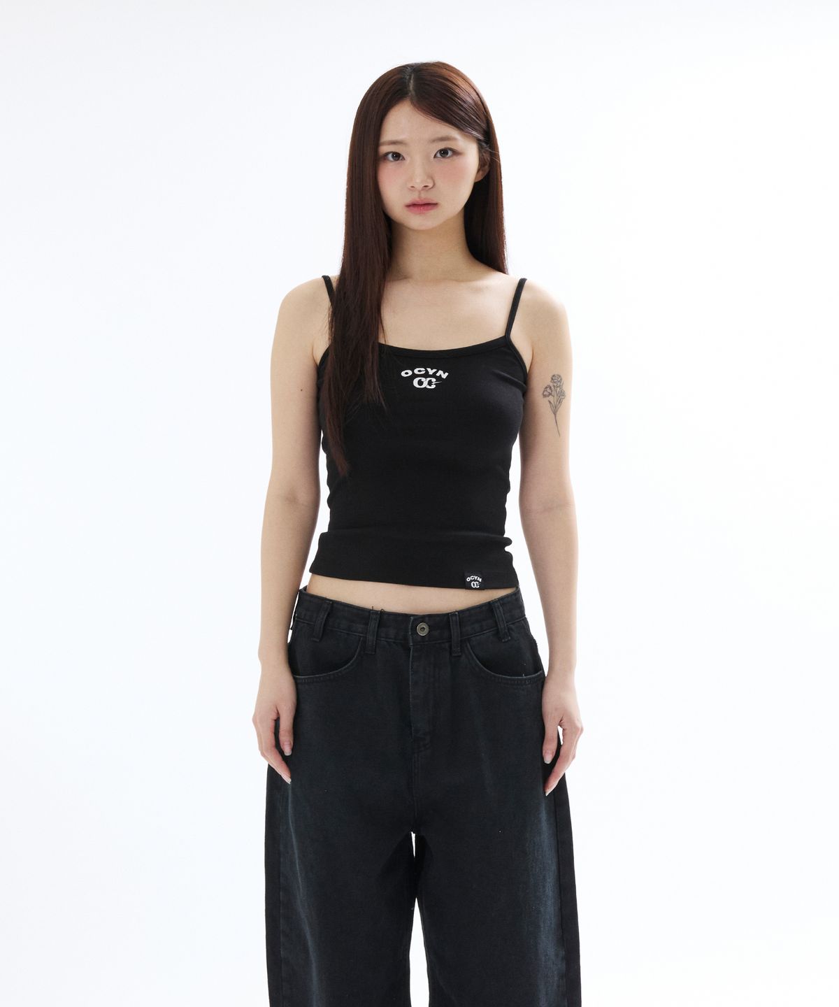 오브콜스와이낫(OFCOURSEWHYNOT) BASIC LOGO SLEEVELESS BLACK