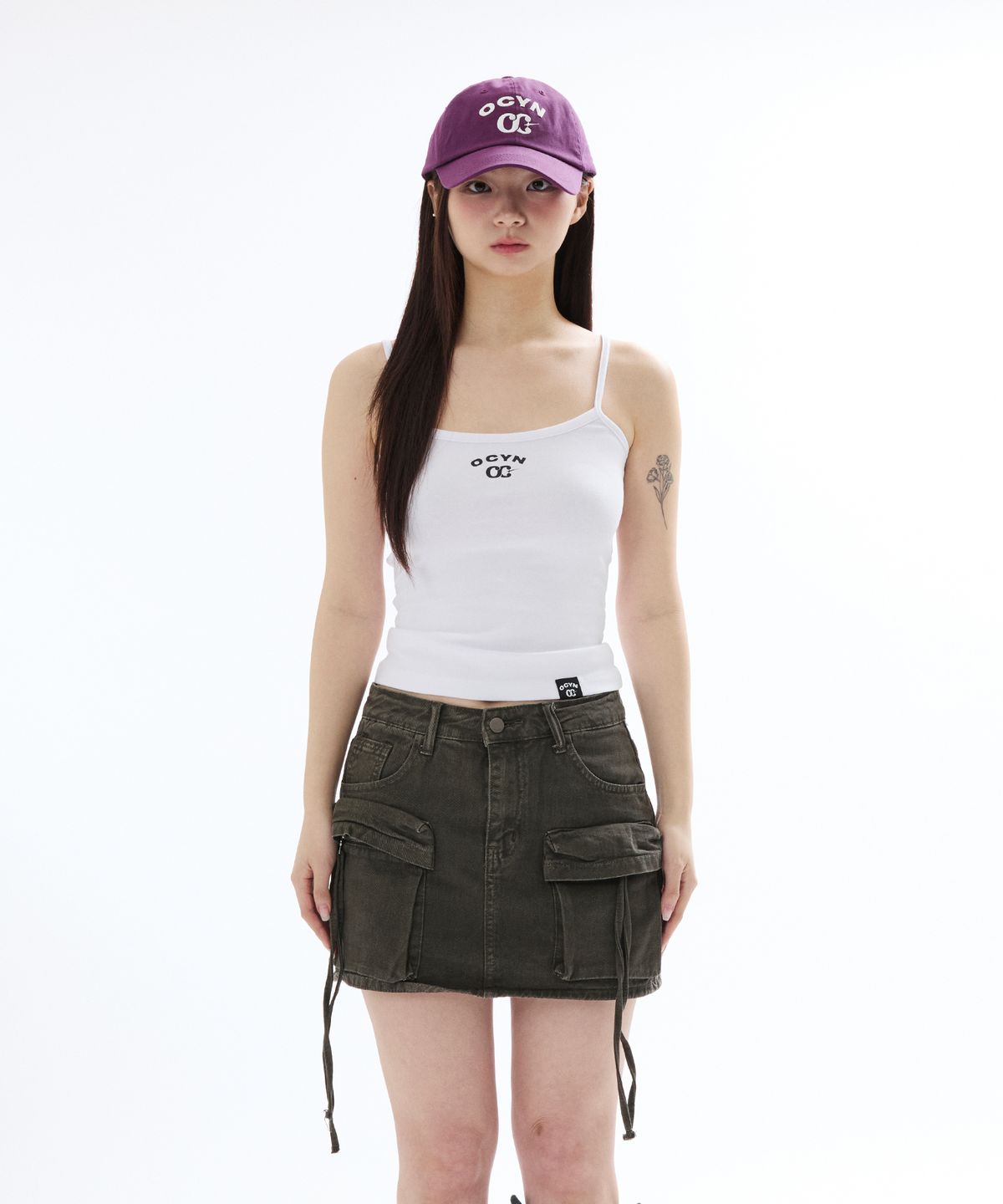 오브콜스와이낫(OFCOURSEWHYNOT) BASIC LOGO SLEEVELESS WHITE