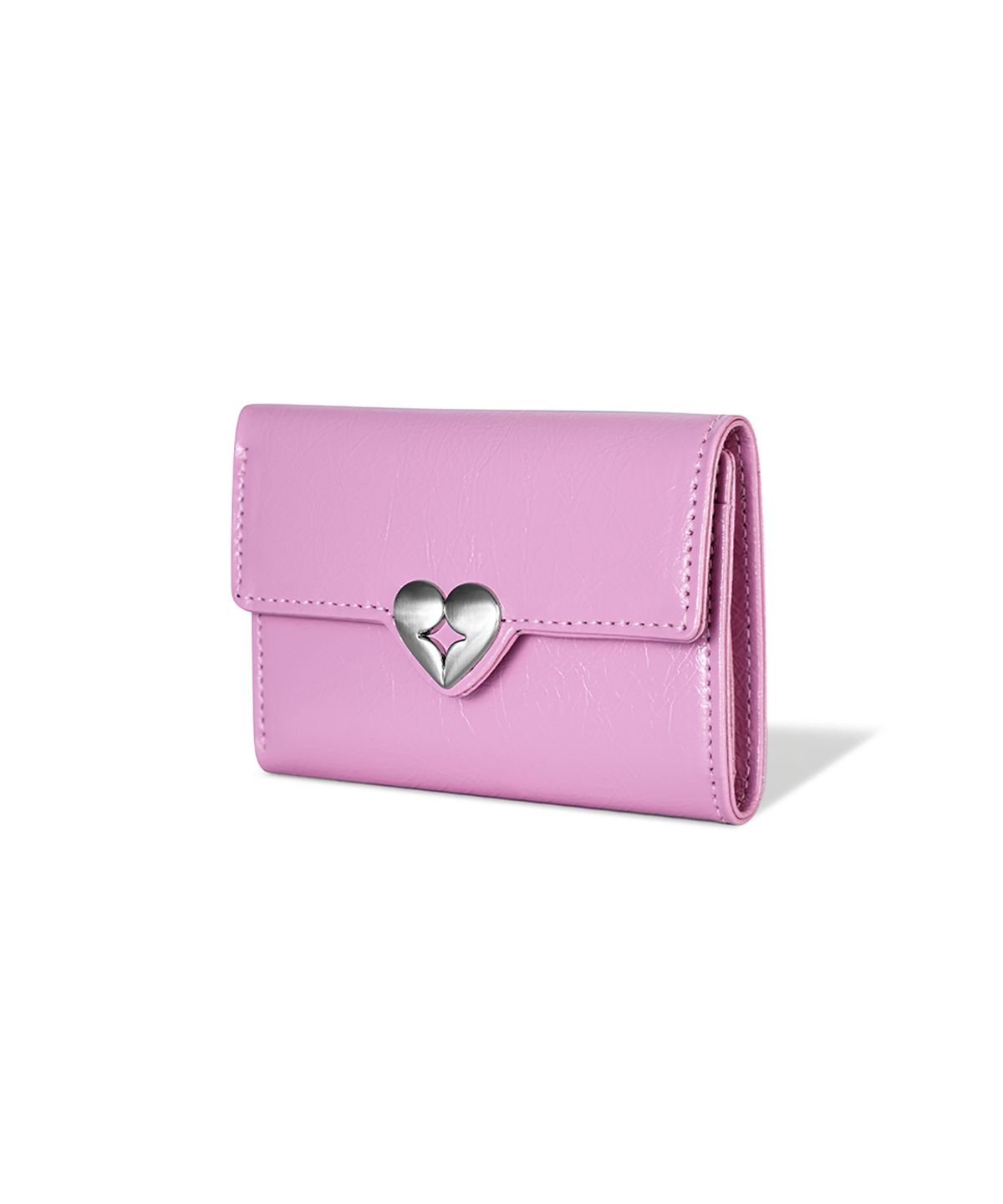 페넥(FENNEC) HEARTY FLAP WALLET - LILAC PINK