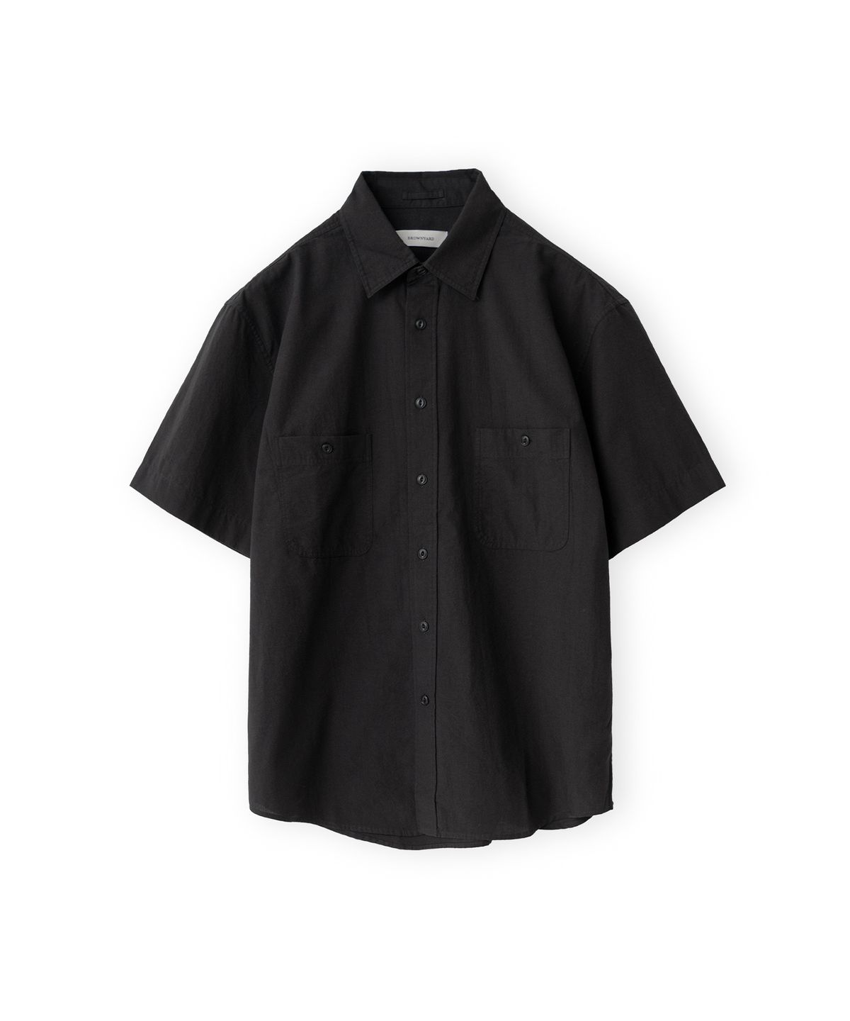 브라운야드(BROWNYARD) 하프 워크 셔츠, 블랙