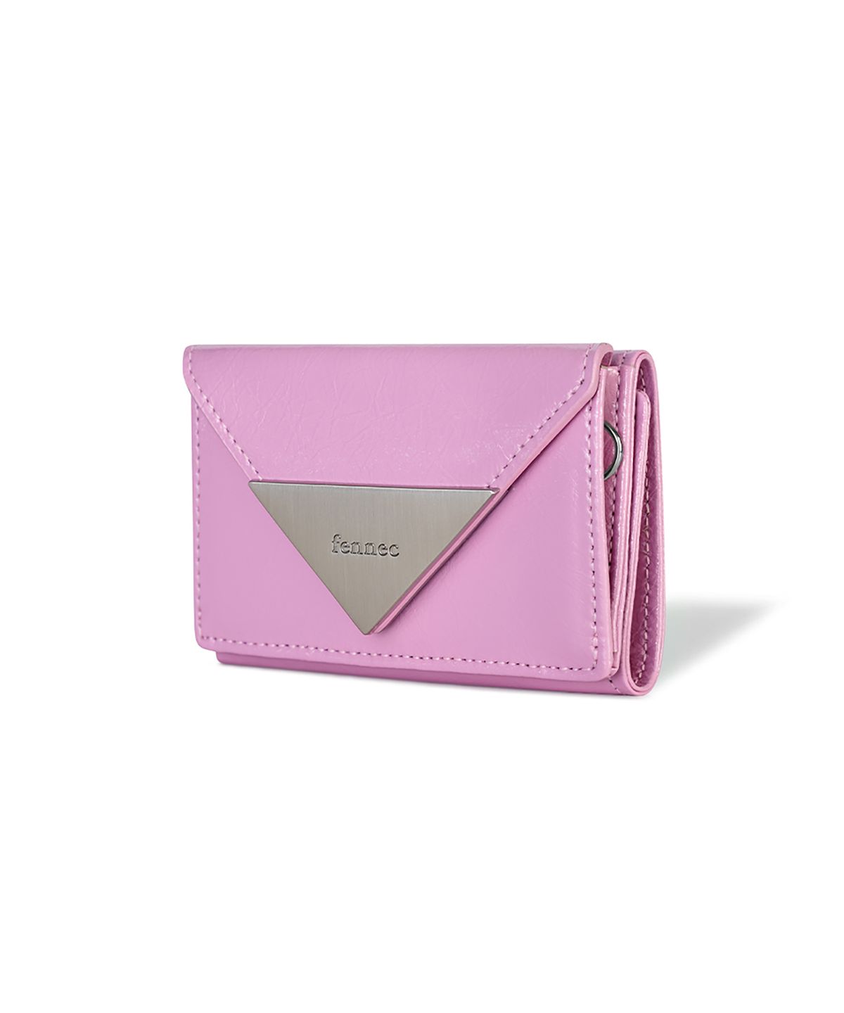 페넥(FENNEC) CRINKLE TRIANGLE TRIPLE WALLET - LILAC PINK