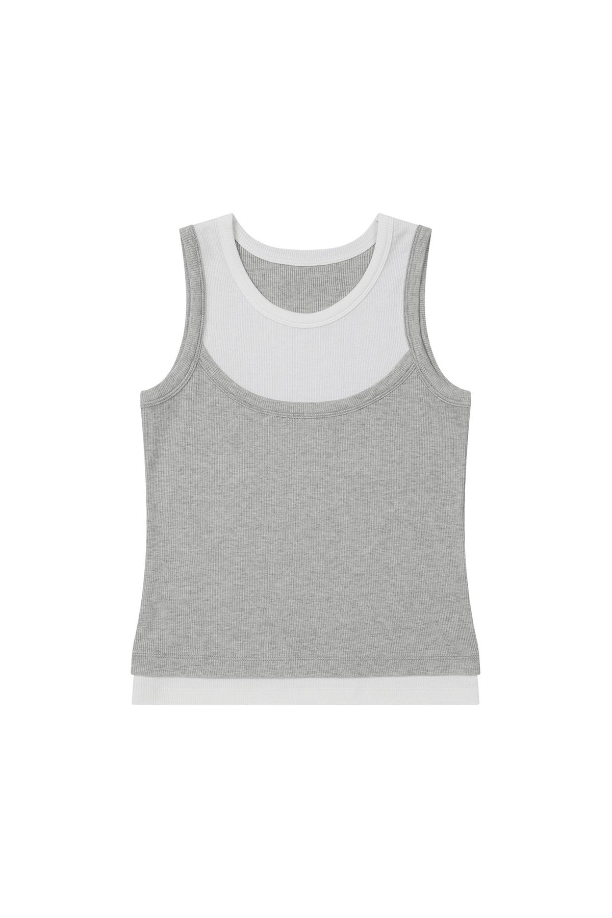 다이닛(DEINET) D-CONTRAST SLEEVELESS IN MELANGE GREY