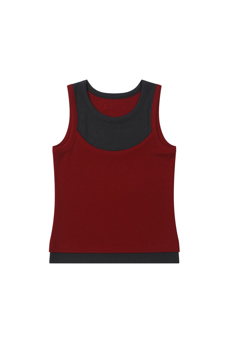 D-CONTRAST SLEEVELESS IN RED