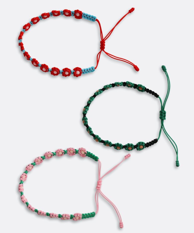 Flower garden color knot Bracelet 플라워 가든 핸드메이드 컬러 매듭 팔찌