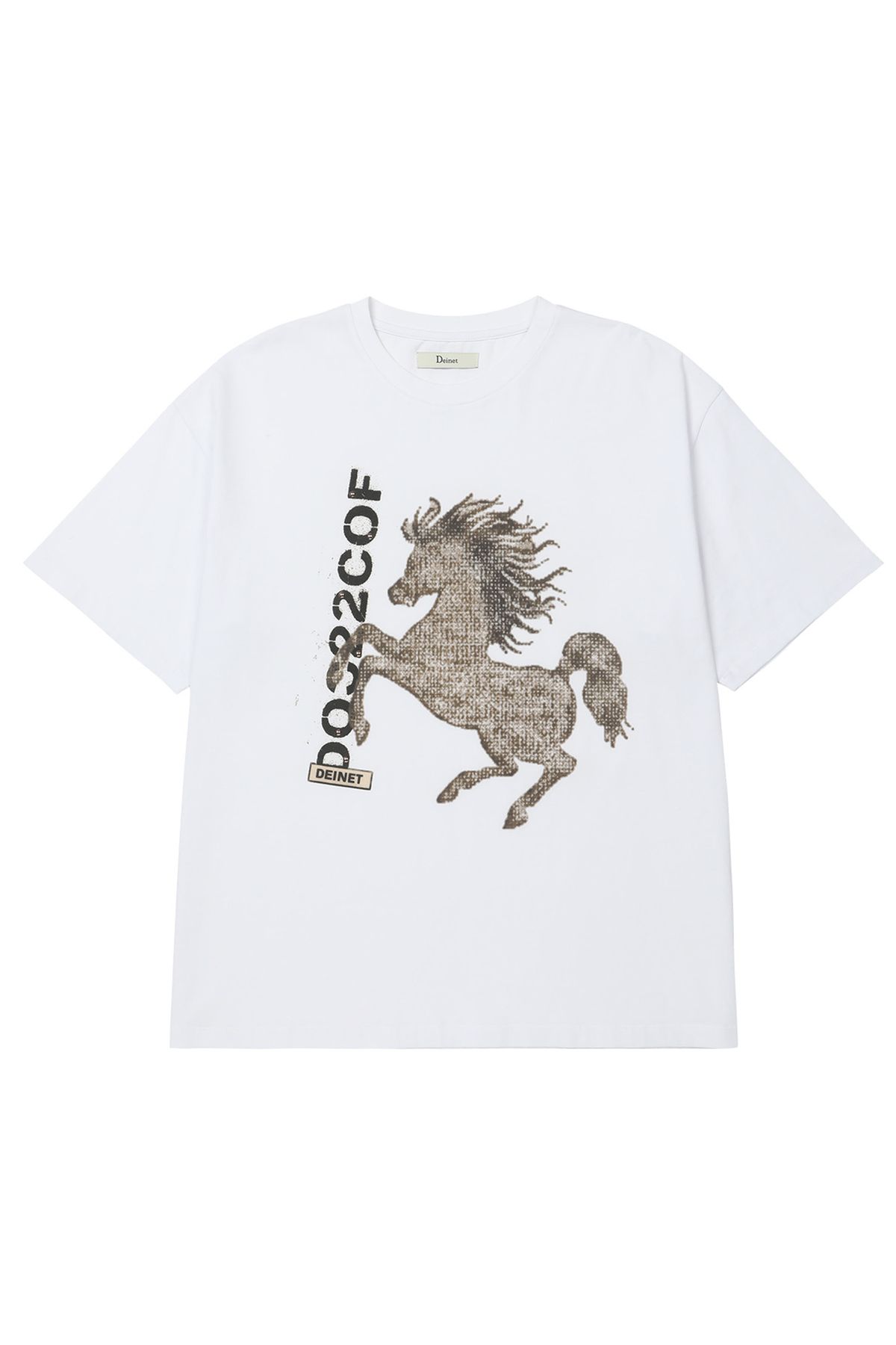 다이닛(DEINET) HORSE GRAPHIC T-SHIRT IN WHITE