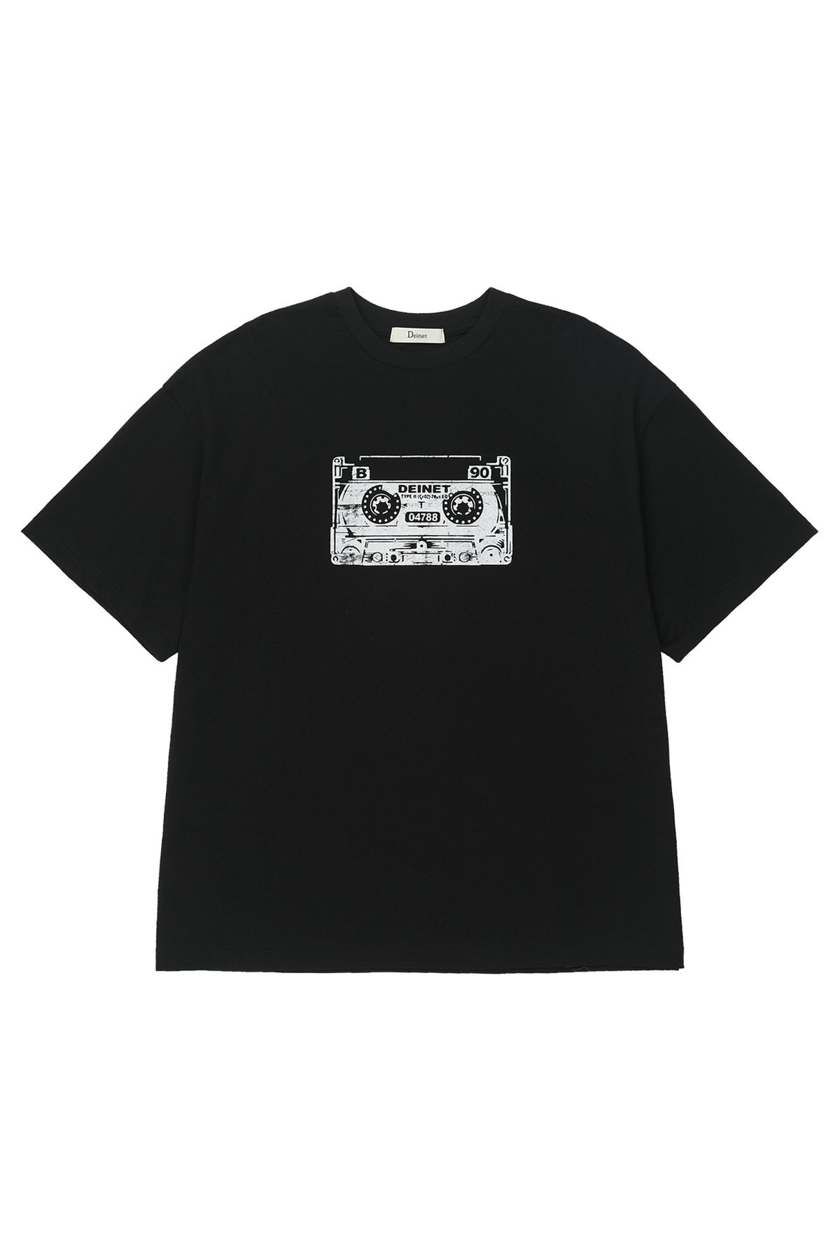 다이닛(DEINET) TAPE T-SHIRT IN BLACK