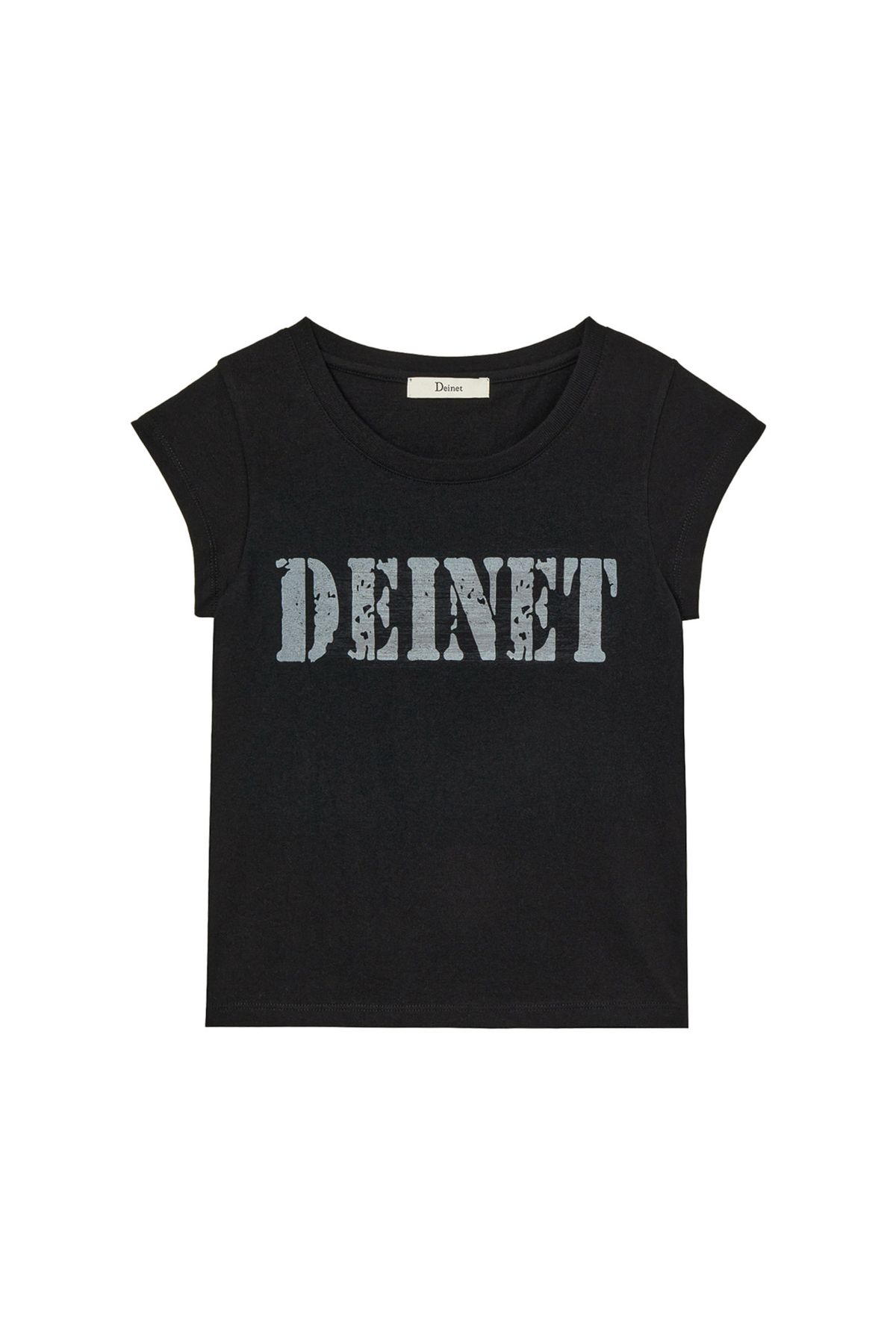 다이닛(DEINET) TYPO GRAPHIC2 T-SHIRT IN BLACK