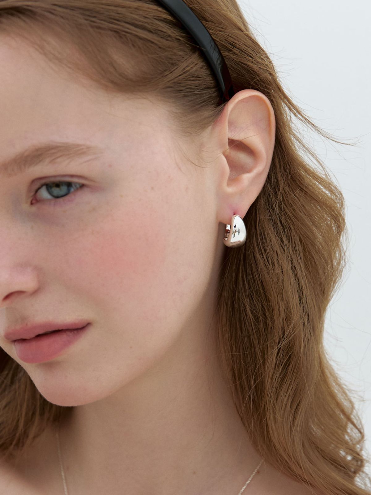 미메시(MIMESI) [ver.2] Bold Curve Clip Earring