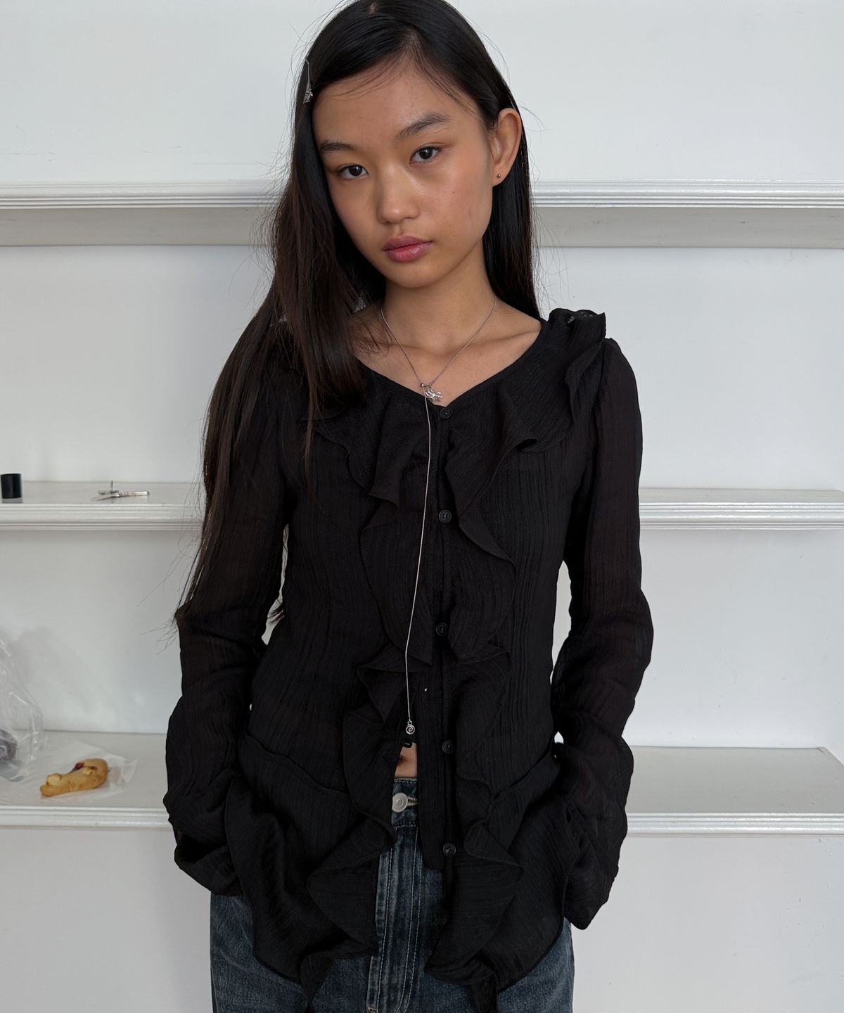 라츠유(LOTSYOU) LOTSYOU_Maleficent Blouse BLACK